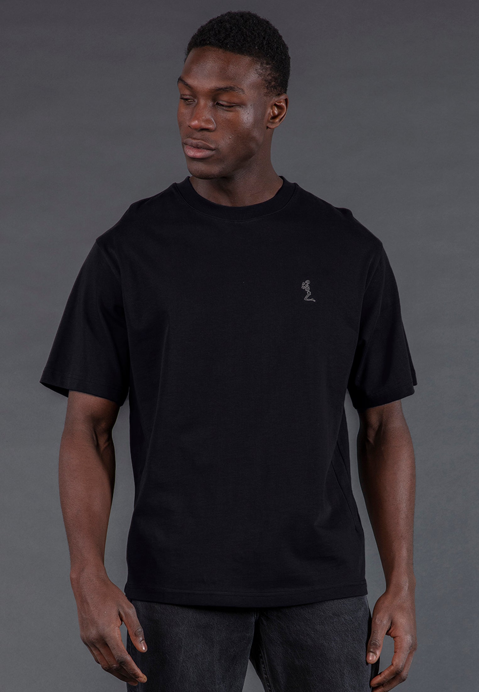 OVERSIZED HEAVY BLOCK T-SHIRT JET BLACK