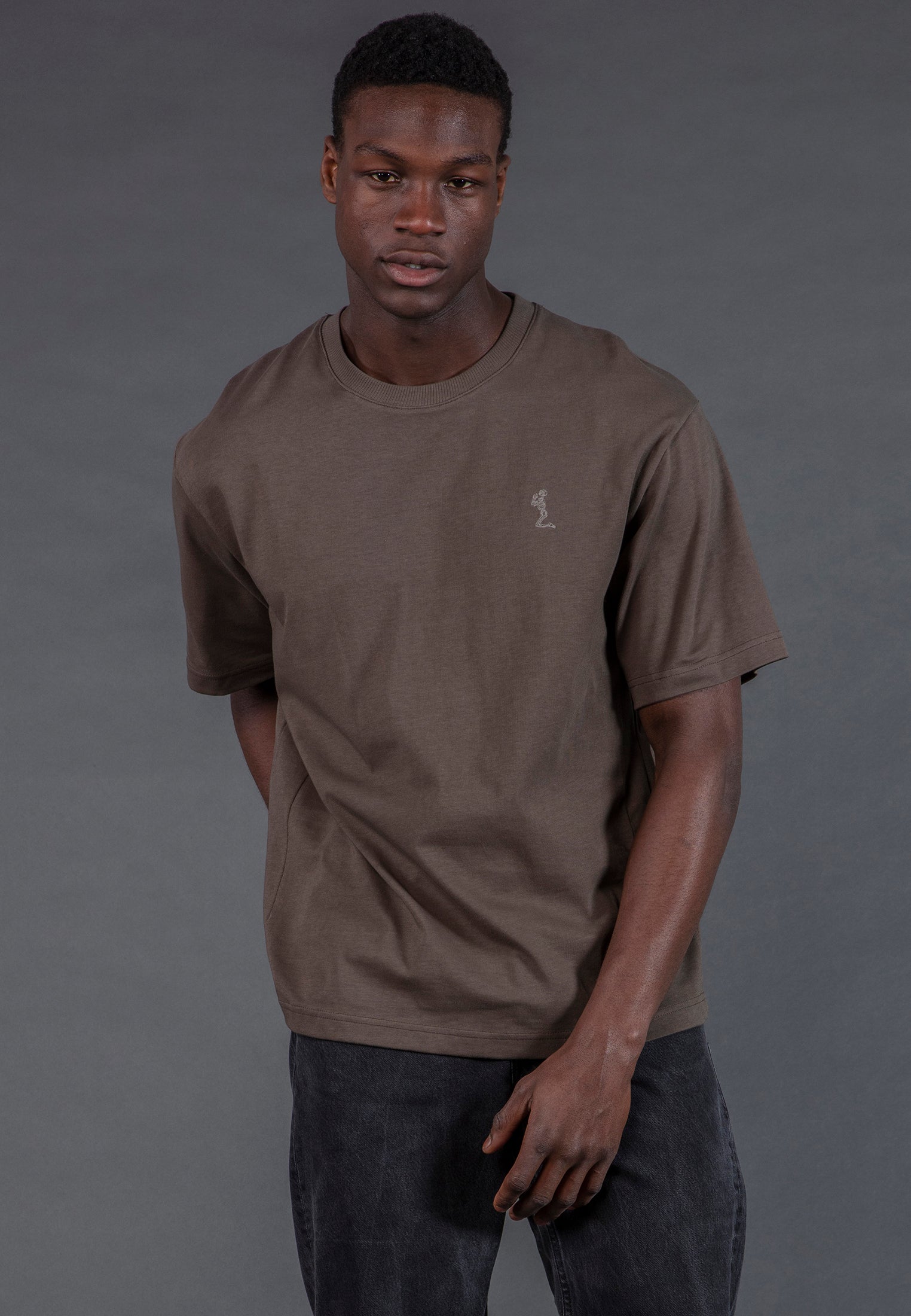 OVERSIZED HEAVY BLOCK T-SHIRT DESERT TAUPE