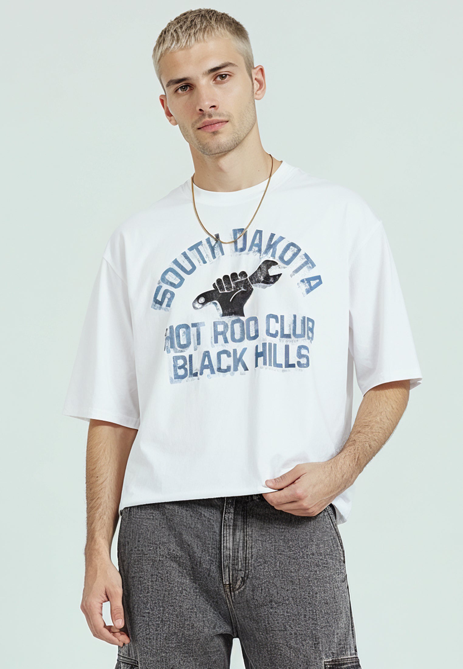 SOUTH DAKOTA CROP T-SHIRT WHITE