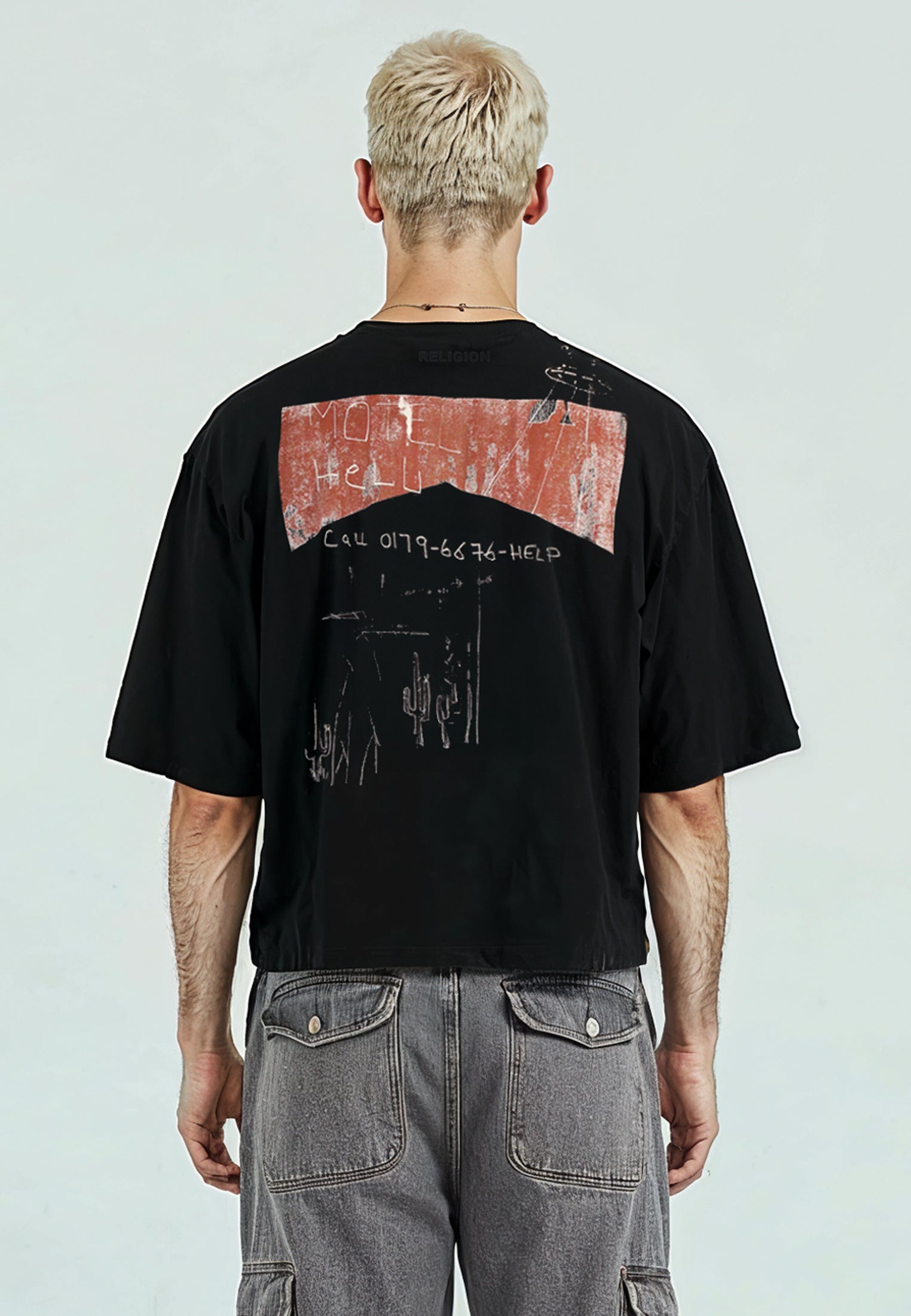 MARLBOROUGH CROP T-SHIRT BLACK