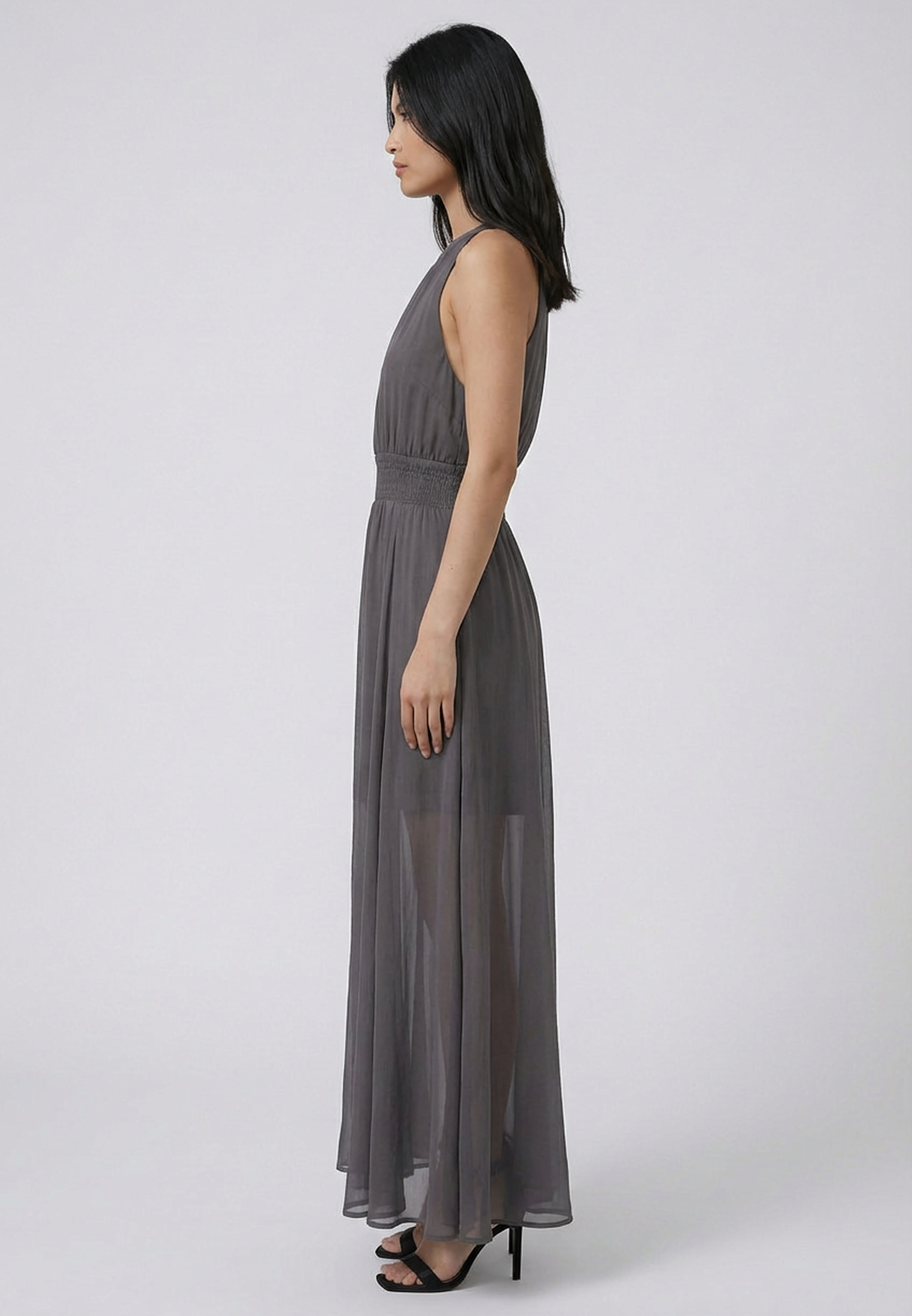 SIGN MAXI DRESS GUN METAL