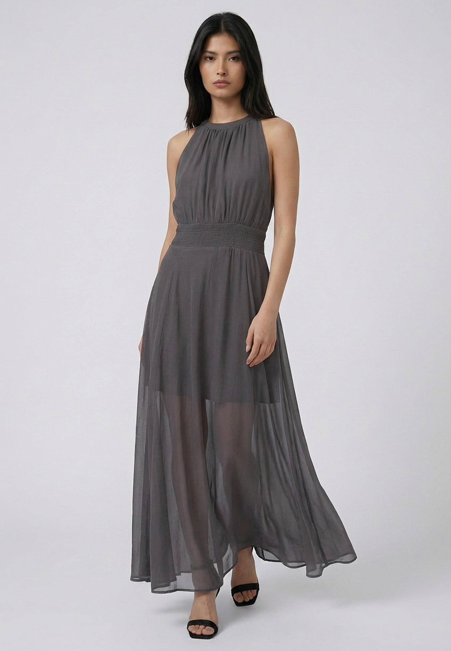 SIGN MAXI DRESS GUN METAL