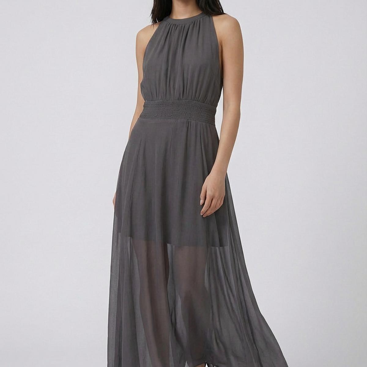 RELIGION Sign Grey Maxi Dress