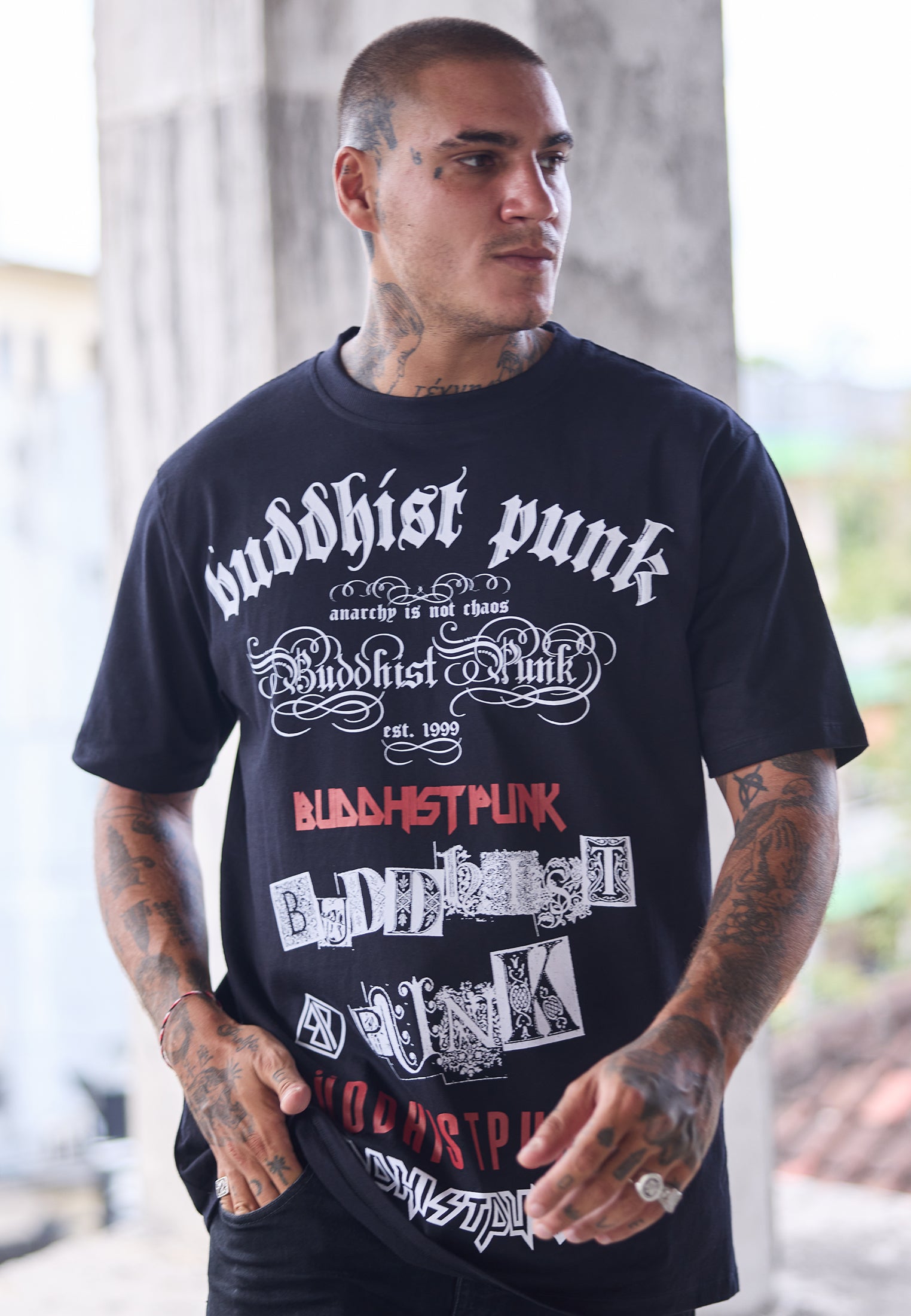 BP TEXTS T-SHIRT BLACK