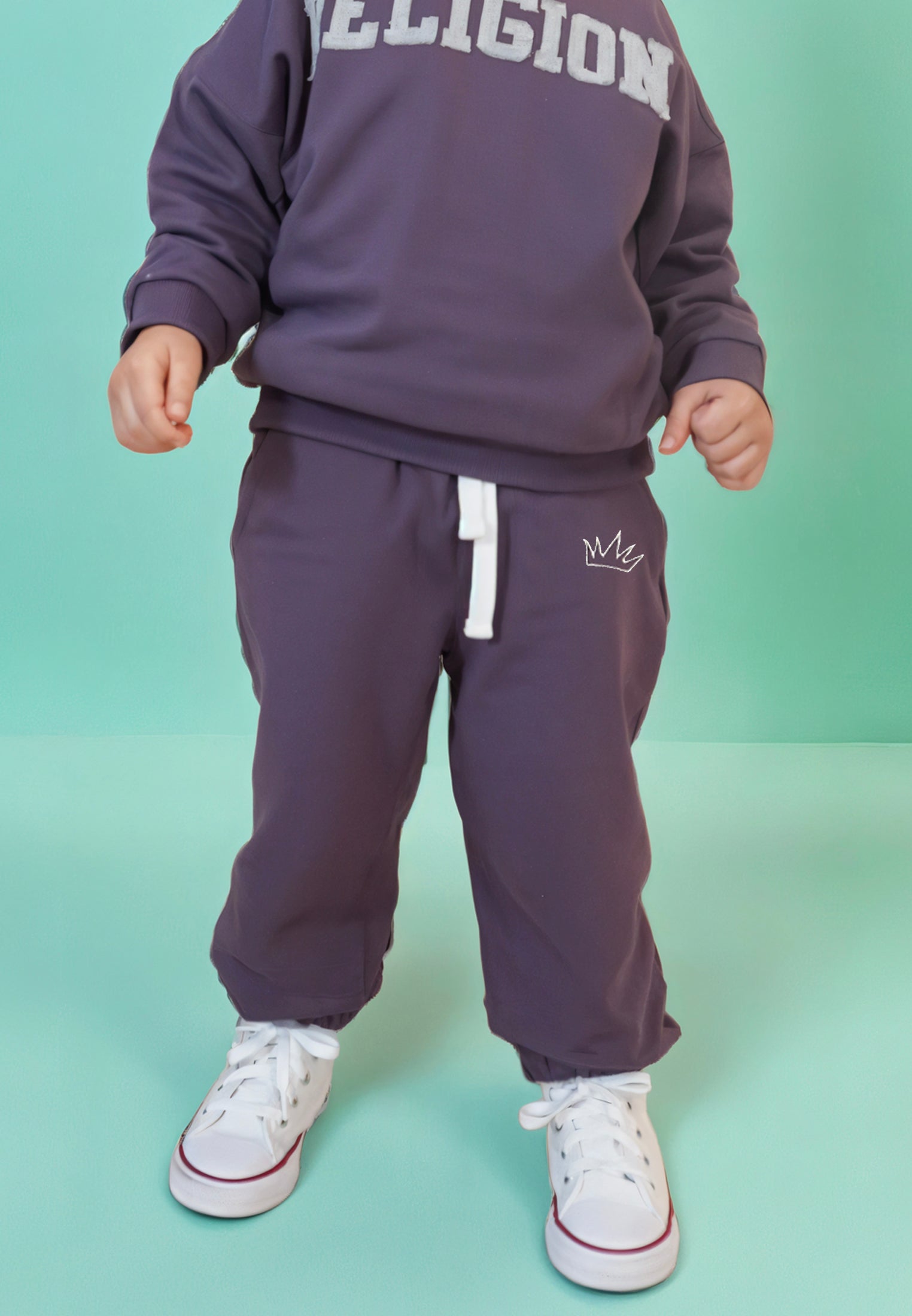 KIDS HOPEY DARTED SWEATPANTS MAUVE