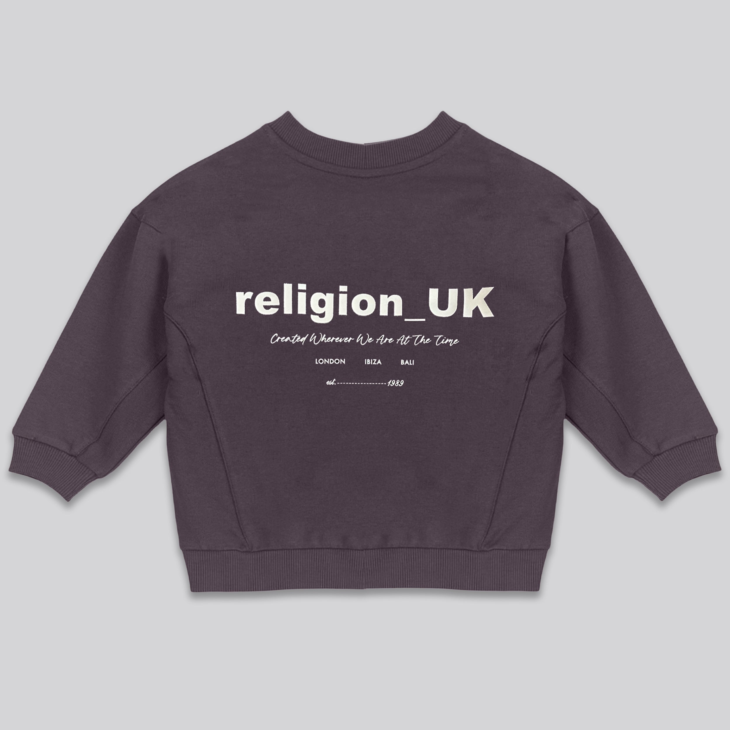 KIDS RELIGION OVERSIZED SWEATSHIRT MAUVE