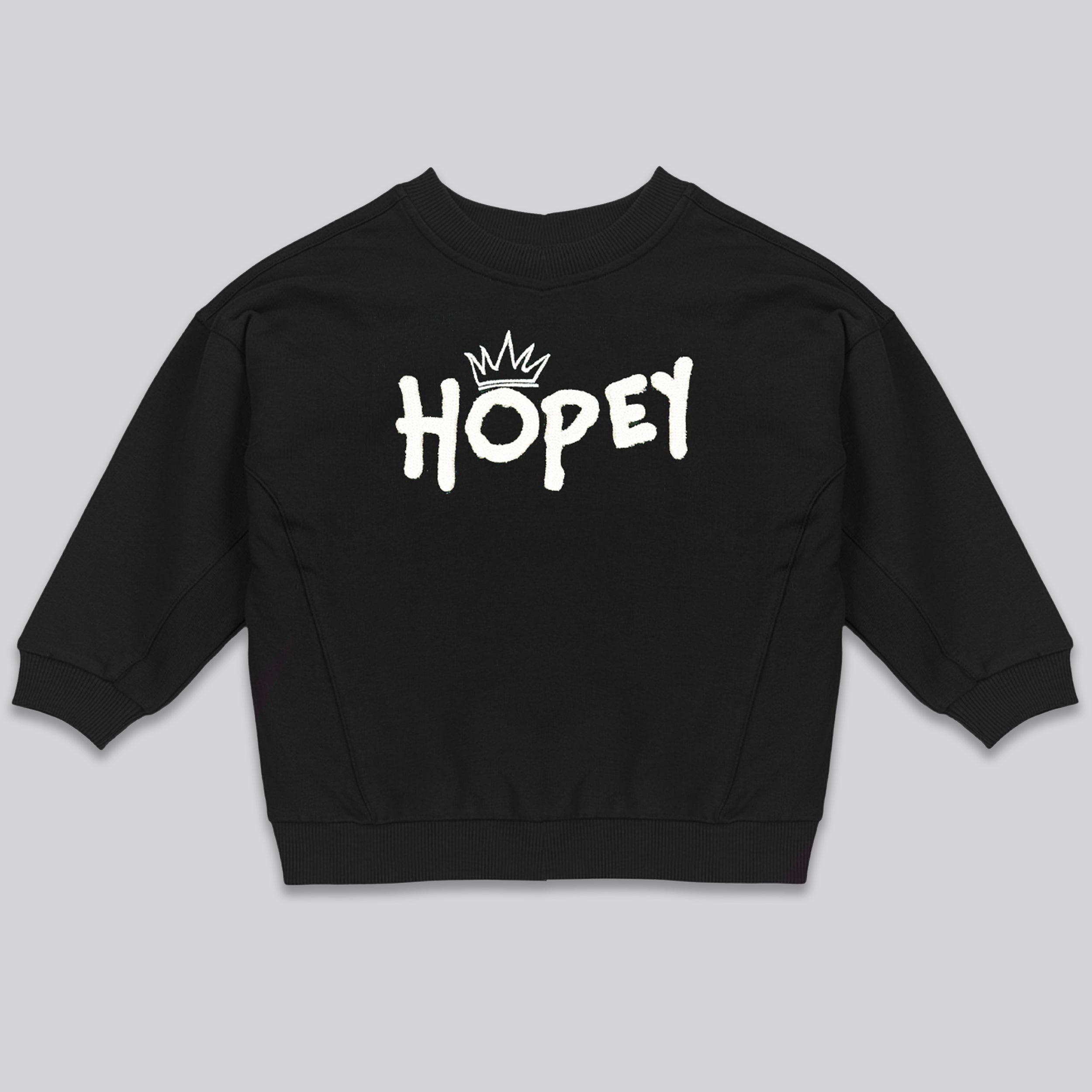 KIDS HOPEY OVERSIZED SWEATSHIRT BLACK