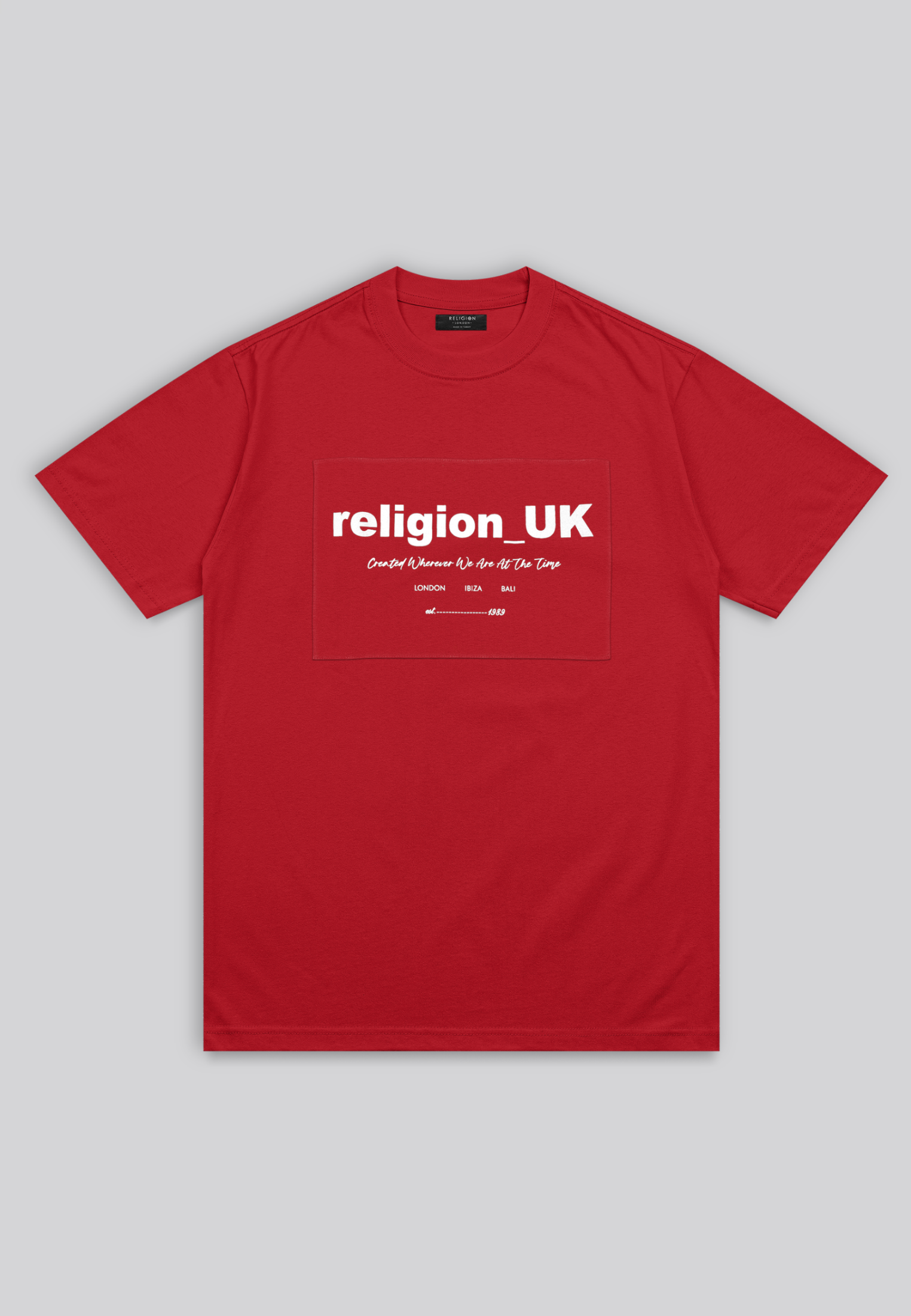 RELIGION UK T-SHIRT BRIGHT RED