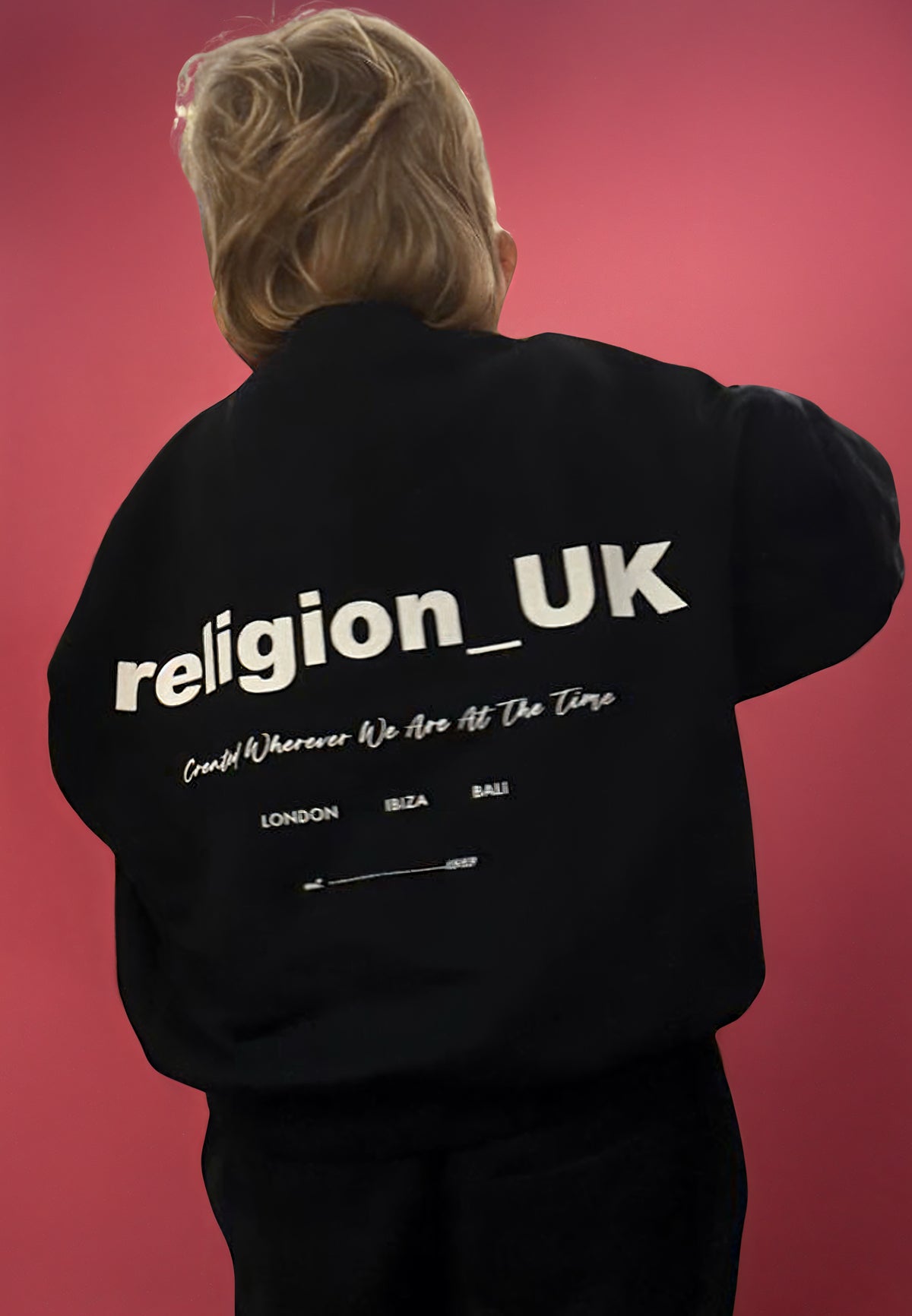 KIDS RELIGION OVERSIZED SWEATSHIRT BLACK