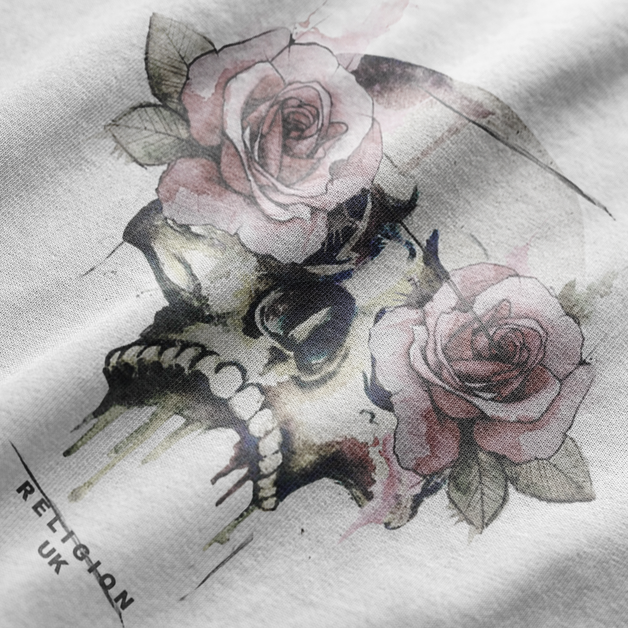 ROSES SKULL T-SHIRT OFF WHITE