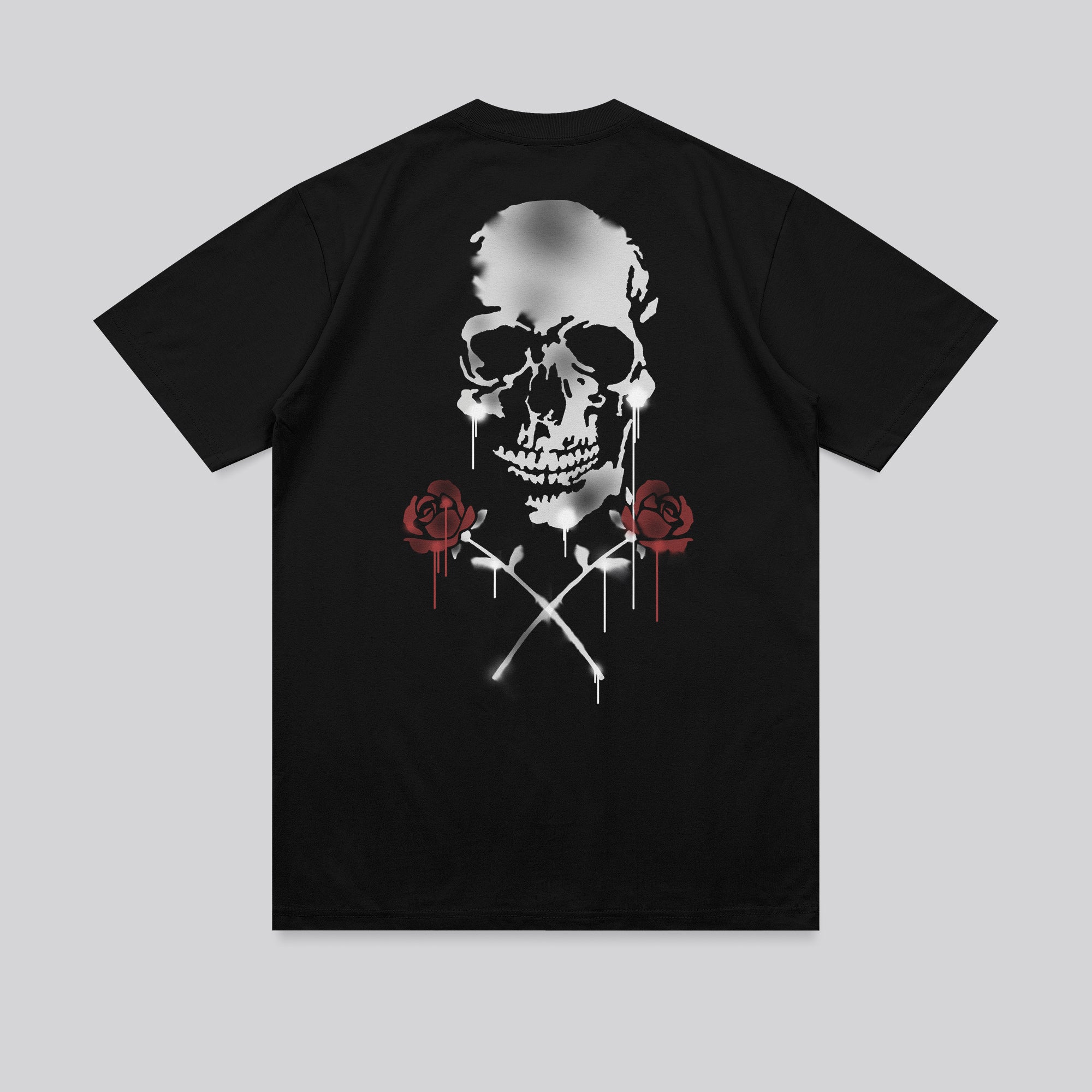 SKULL STENCIL T-SHIRT WASHED BLACK