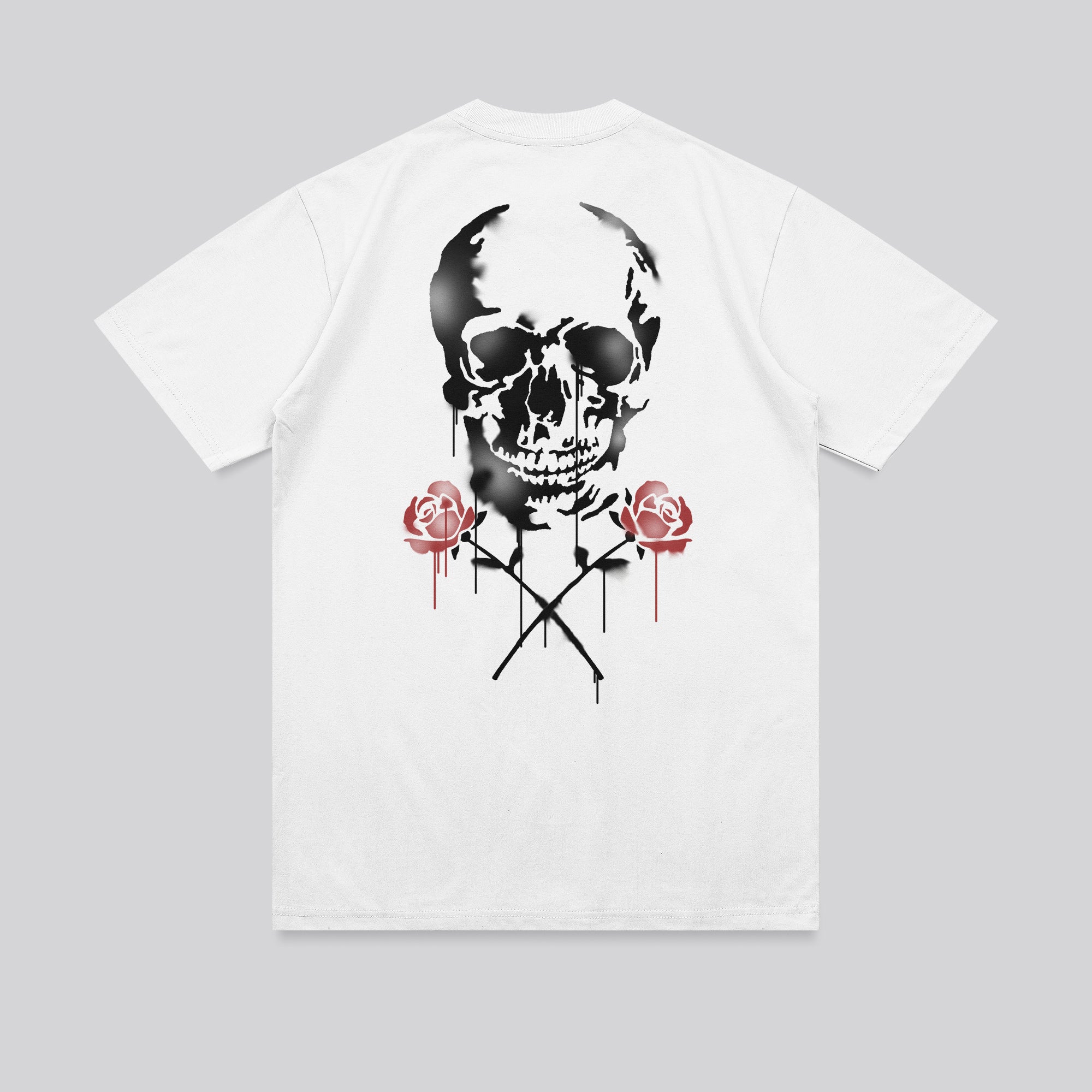 SKULL STENCIL T-SHIRT OFF WHITE