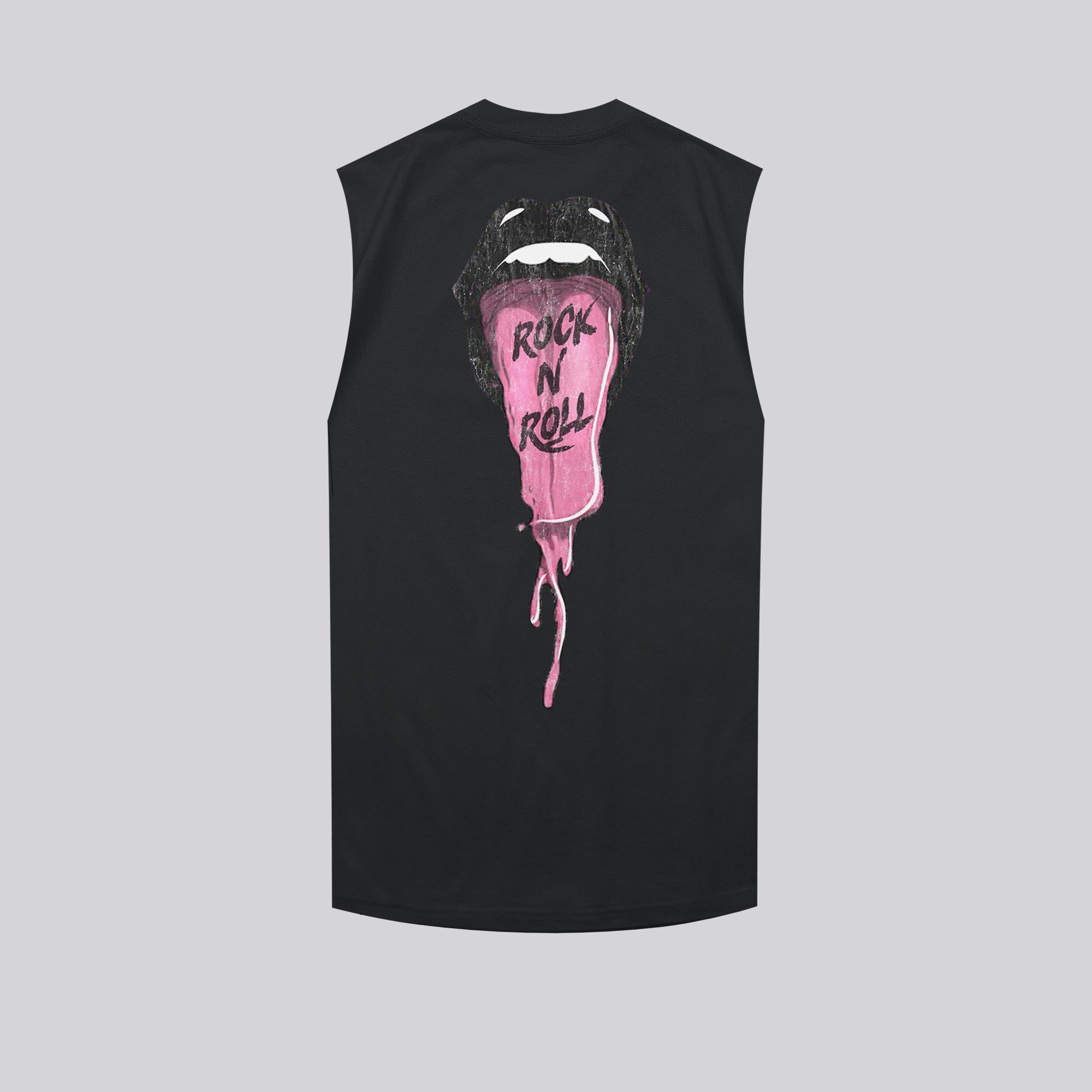 TONGUE TANK TOP WASHED BLACK