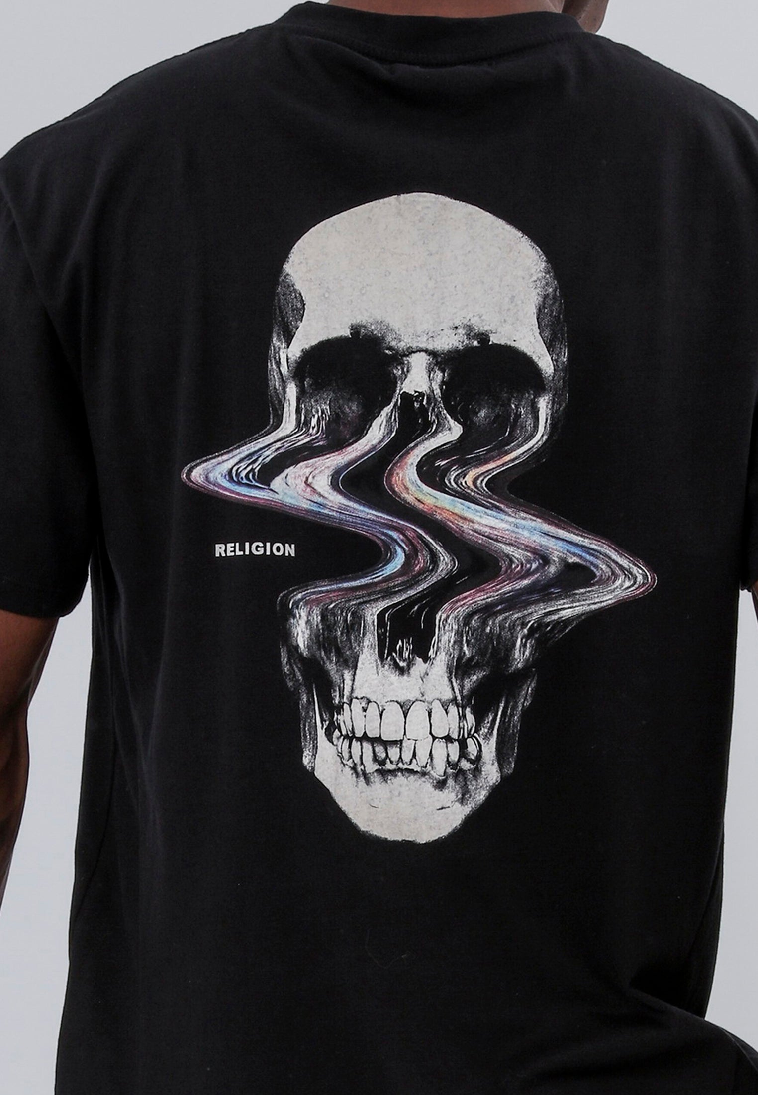 DISTORTED SKULL T-SHIRT BLACK