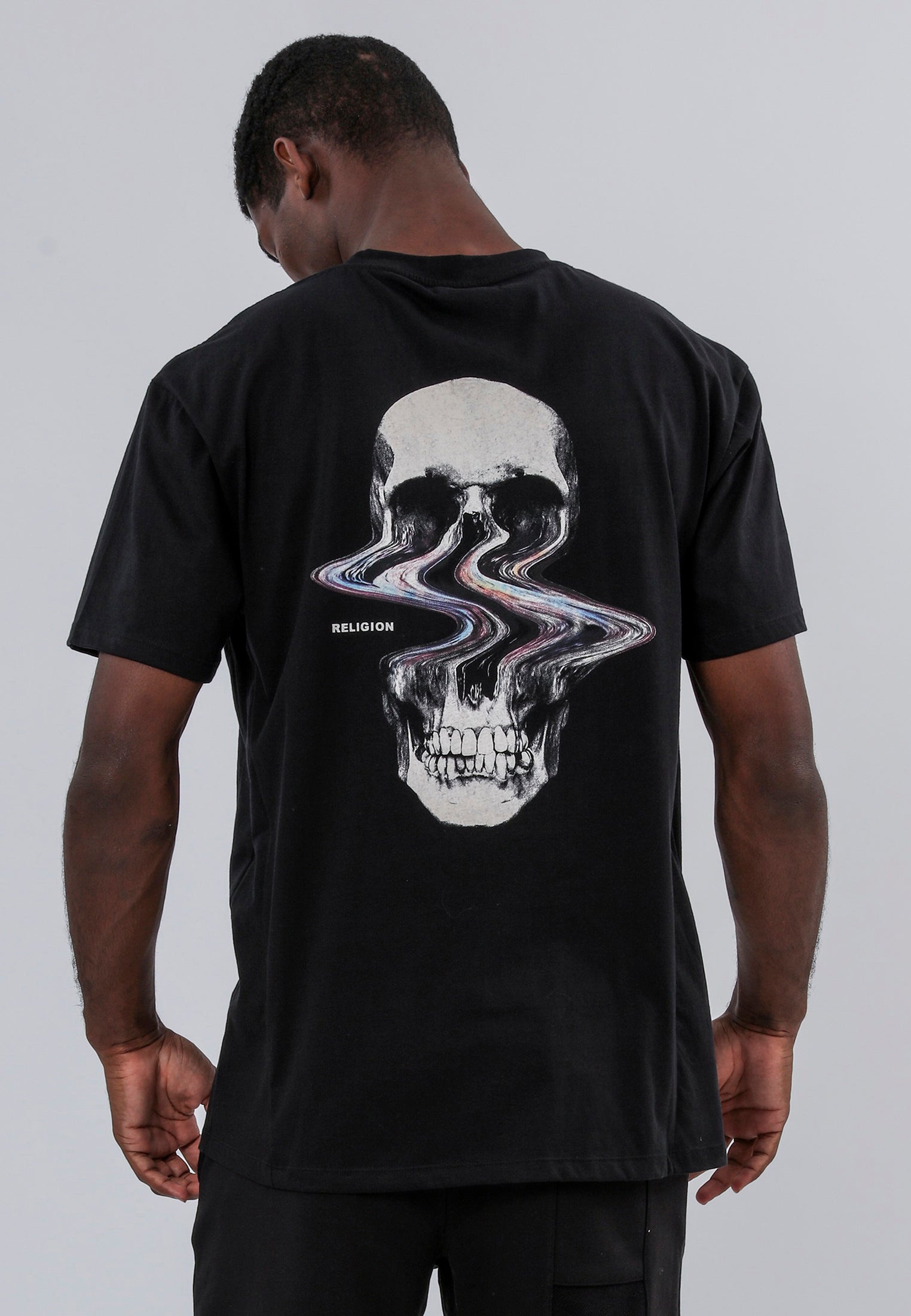 DISTORTED SKULL T-SHIRT BLACK