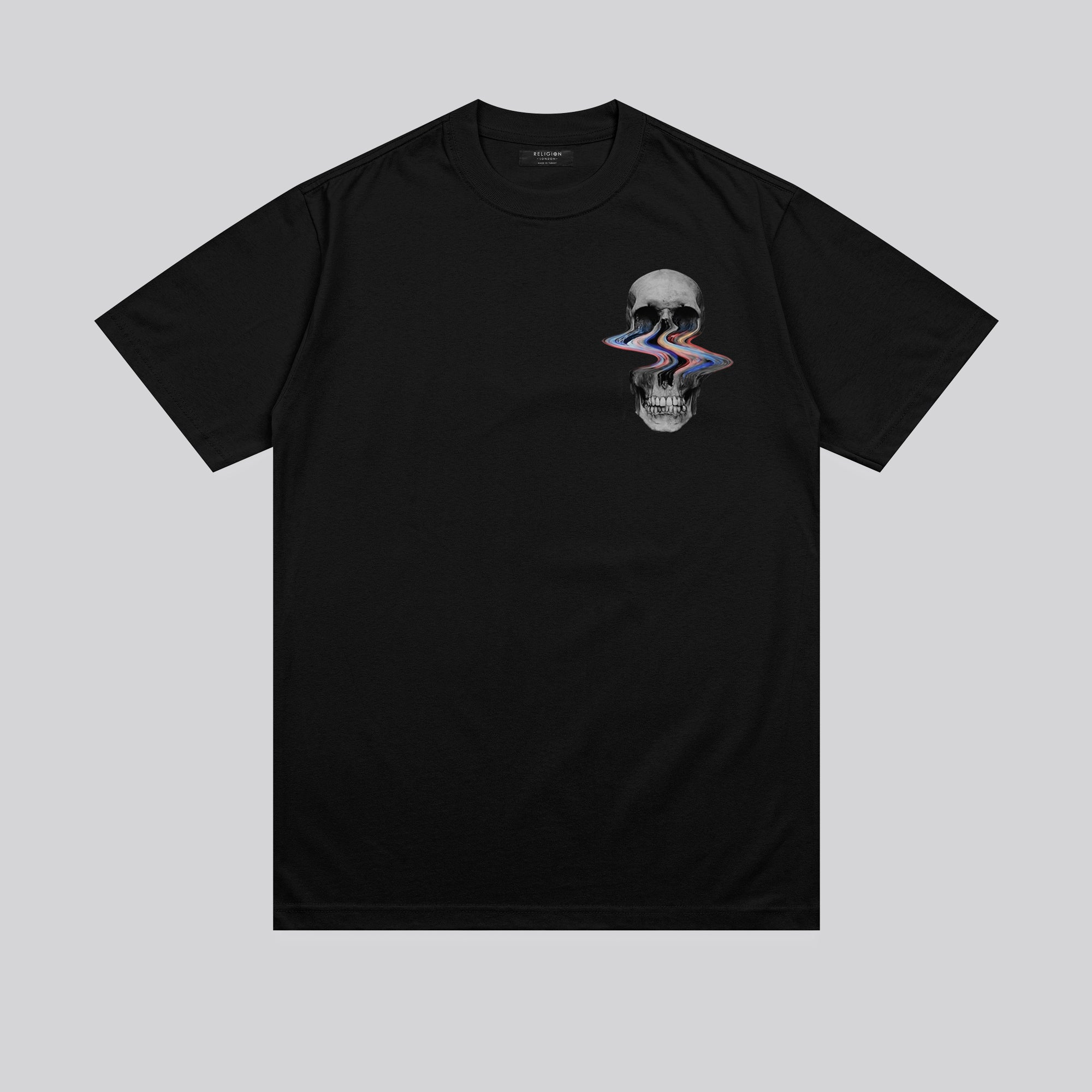 DISTORTED SKULL T-SHIRT BLACK