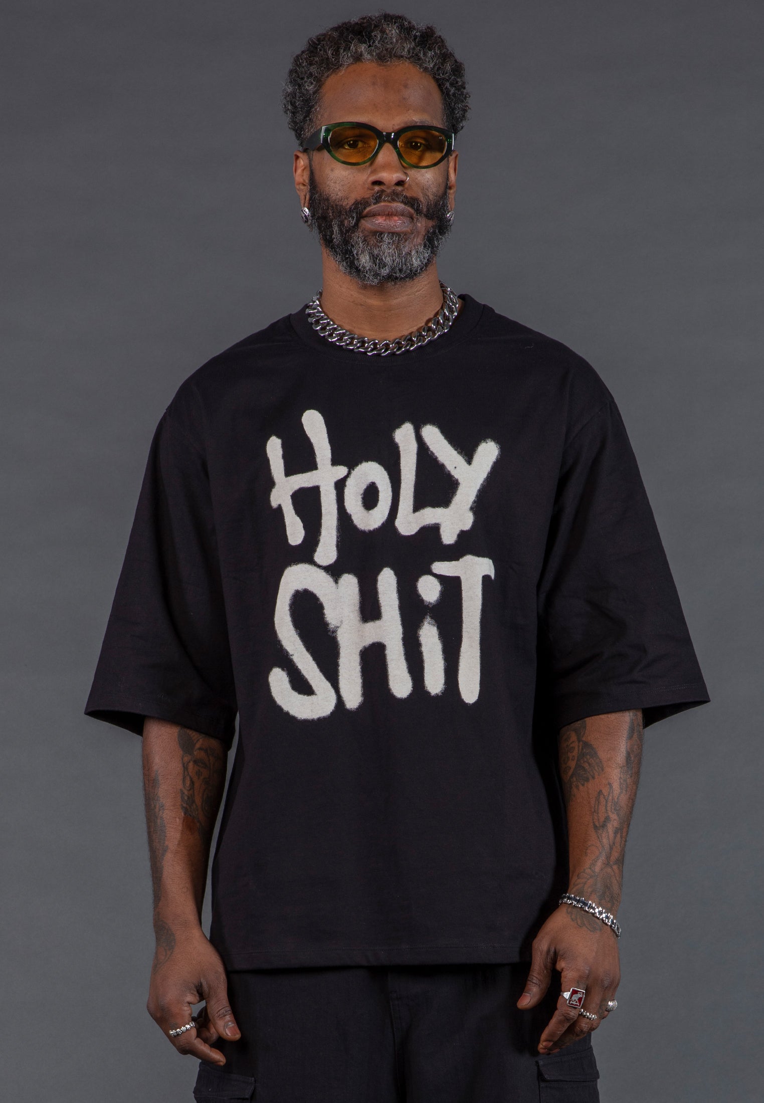 HOLY SHIT OVERSIZED T-SHIRT BLACK