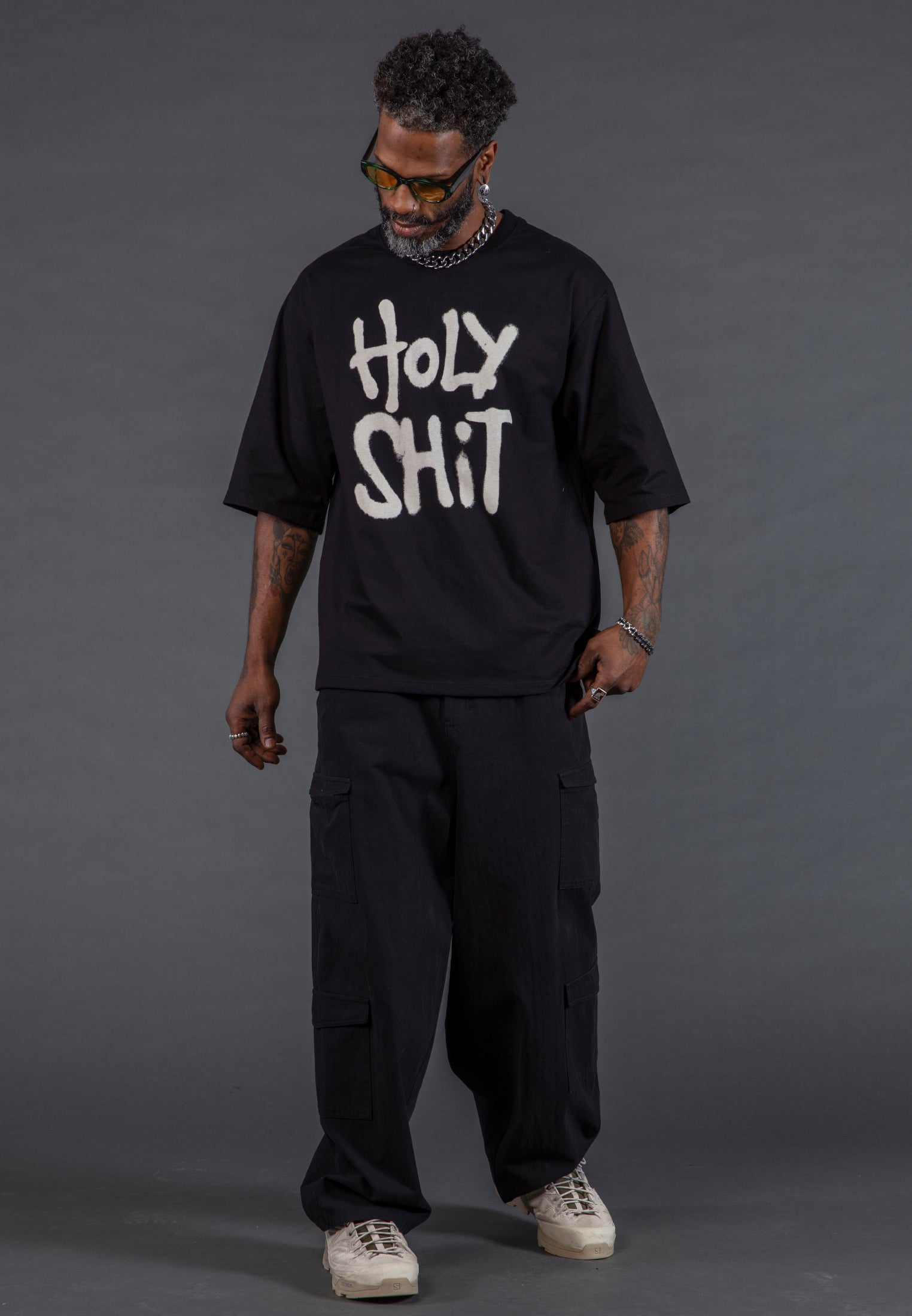 HOLY SHIT OVERSIZED T-SHIRT BLACK