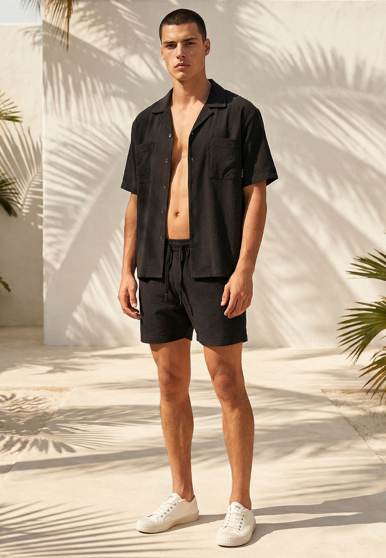 MONACO ELASTICATED CHINO HOLIDAY SHORTS MIDNIGHT