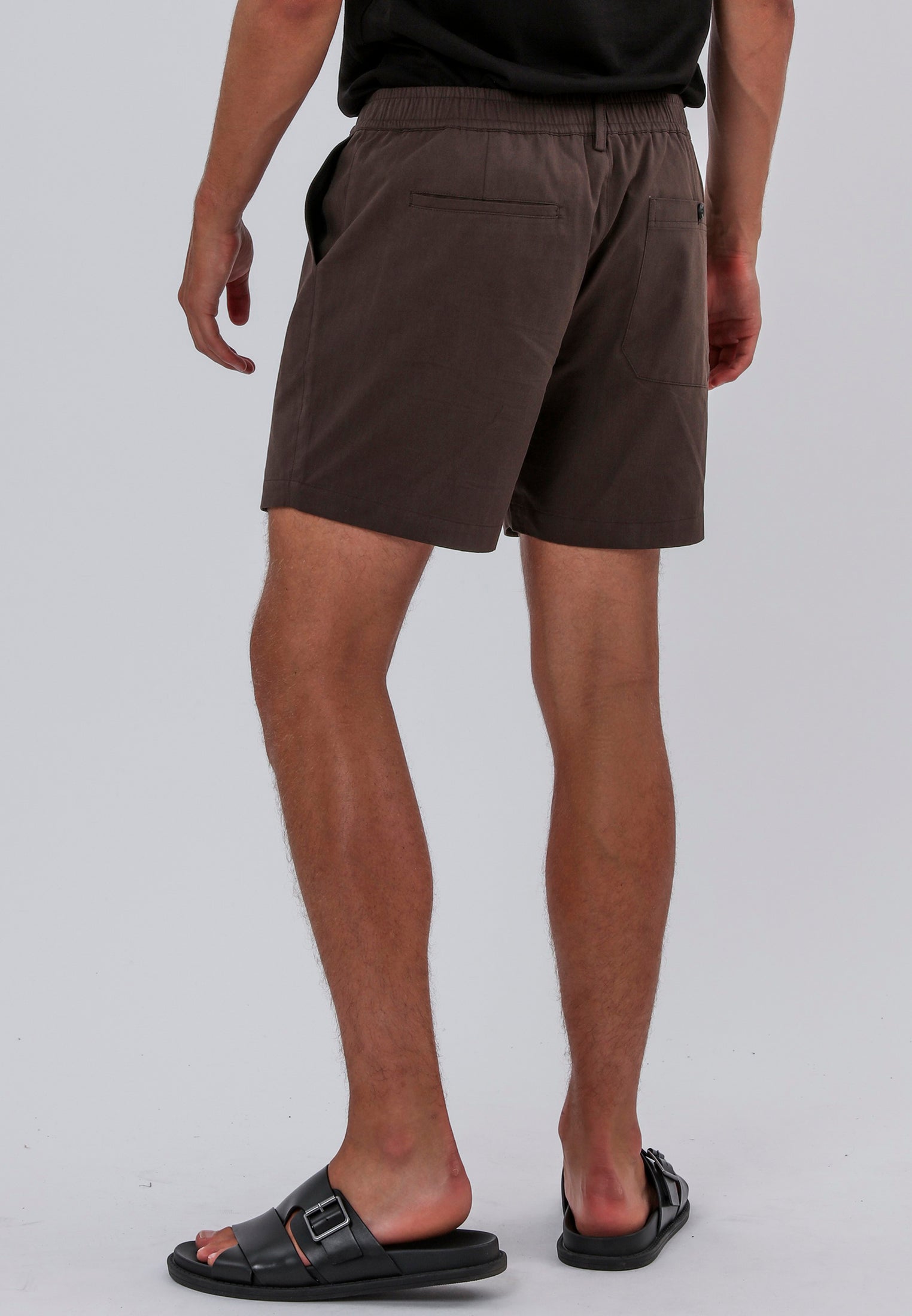 ELASTICATED SHORTS CHOCOLATE