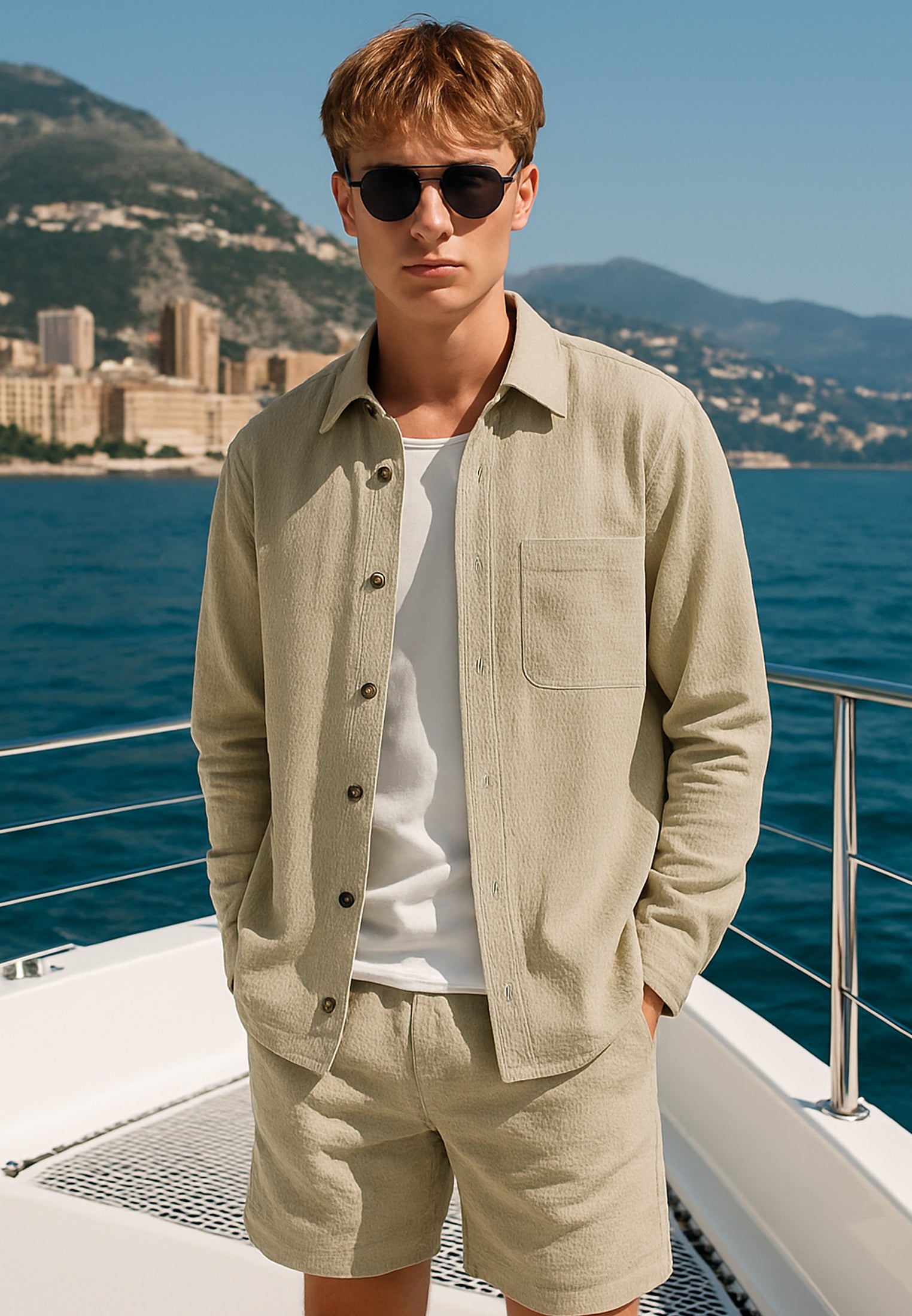 MONACO LONG SLEEVE HOLIDAY SHIRT SHELL