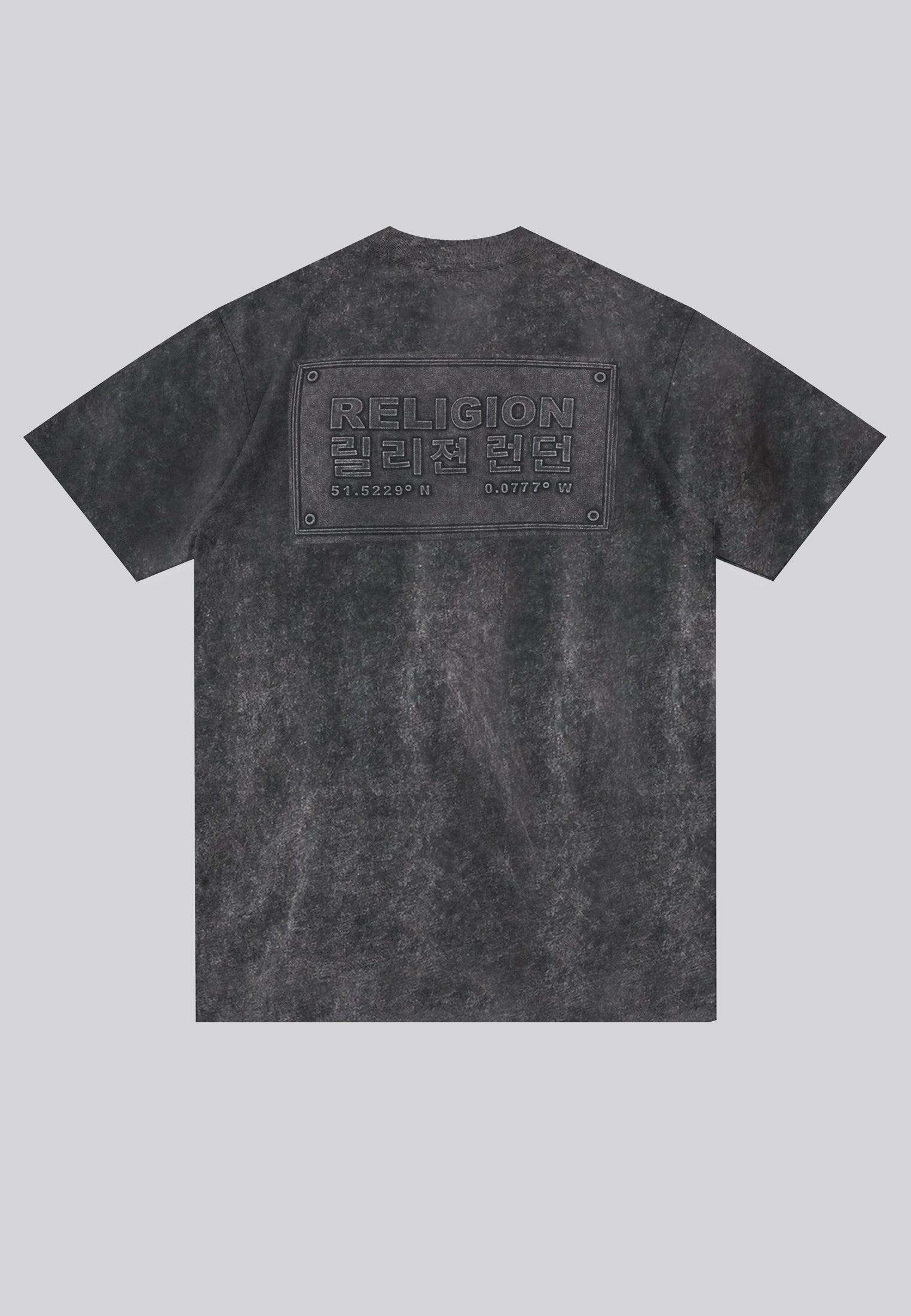 ACID INJECTED T-SHIRT WASHED CHARCOAL