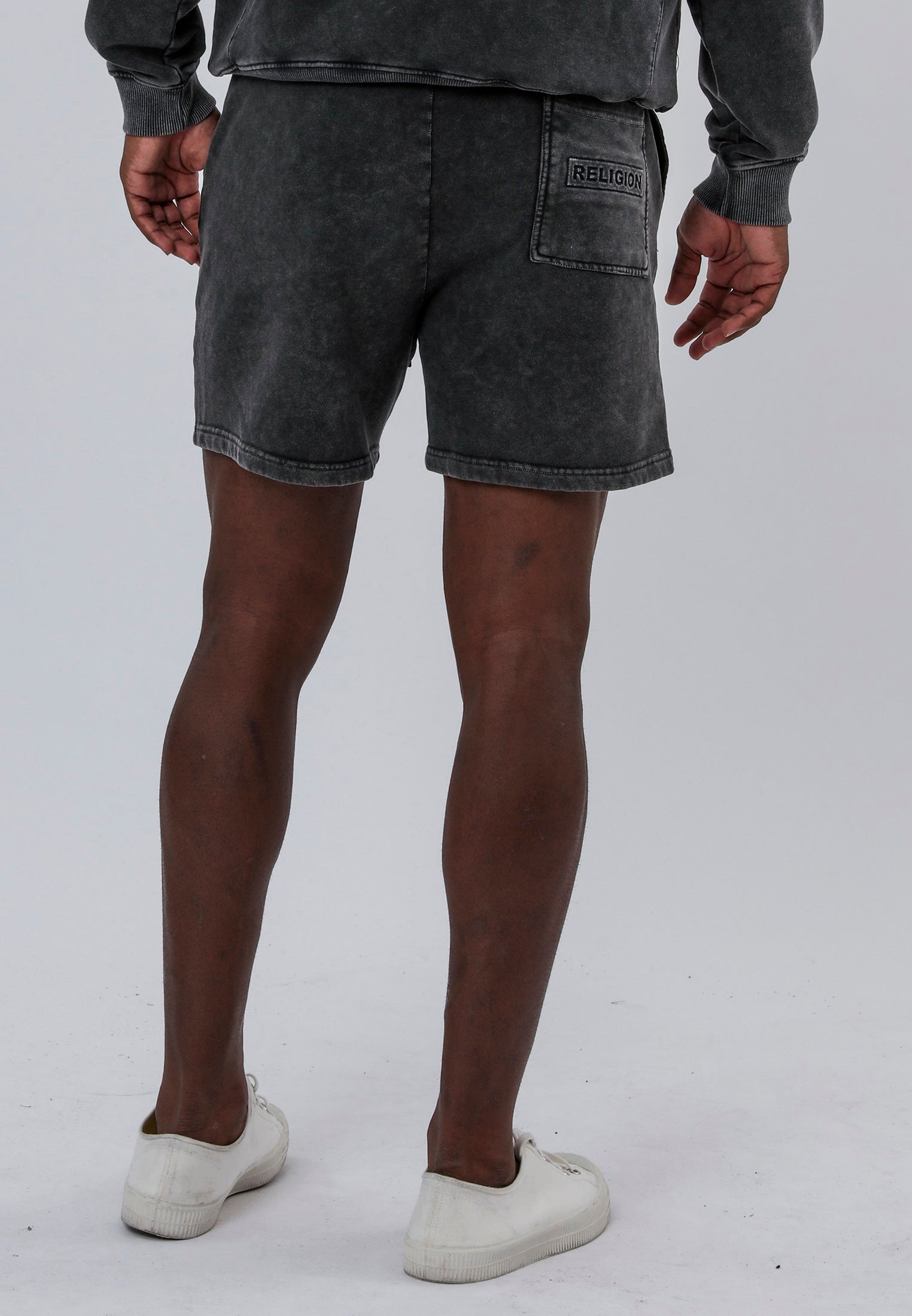 ACID LOGO SHORTS WASHED CHARCOAL