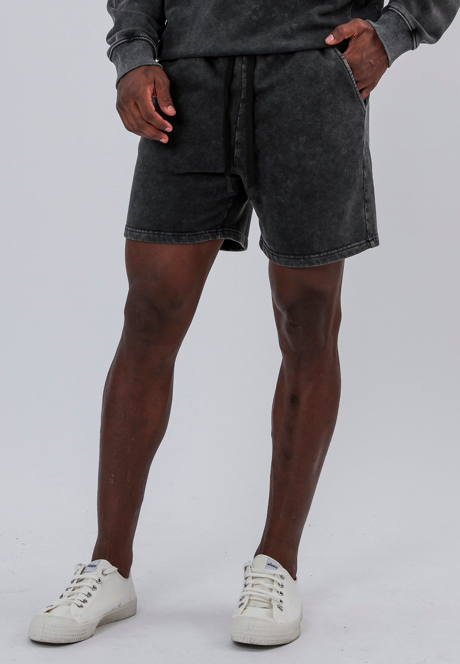 ACID LOGO SHORTS WASHED CHARCOAL