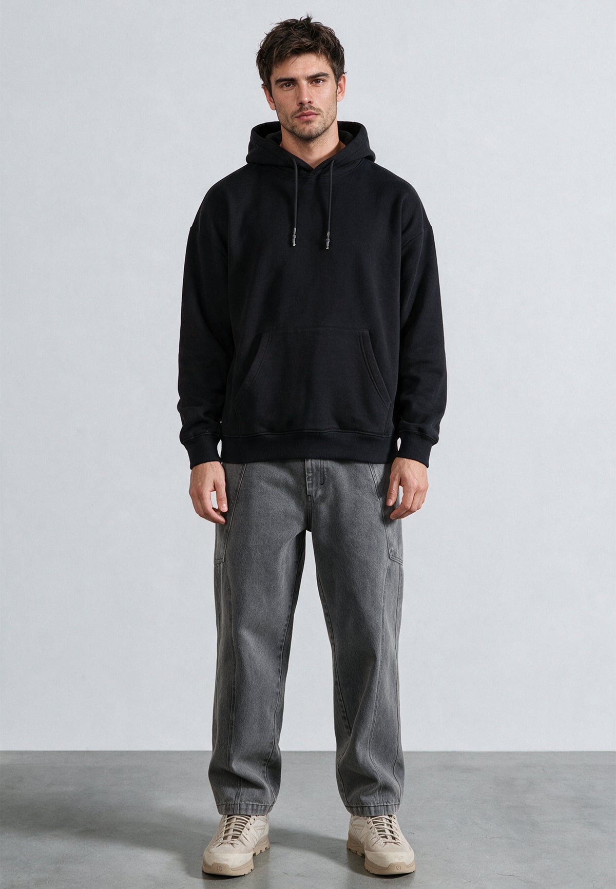 ANARCHY APPLIQUE HOODIE BLACK