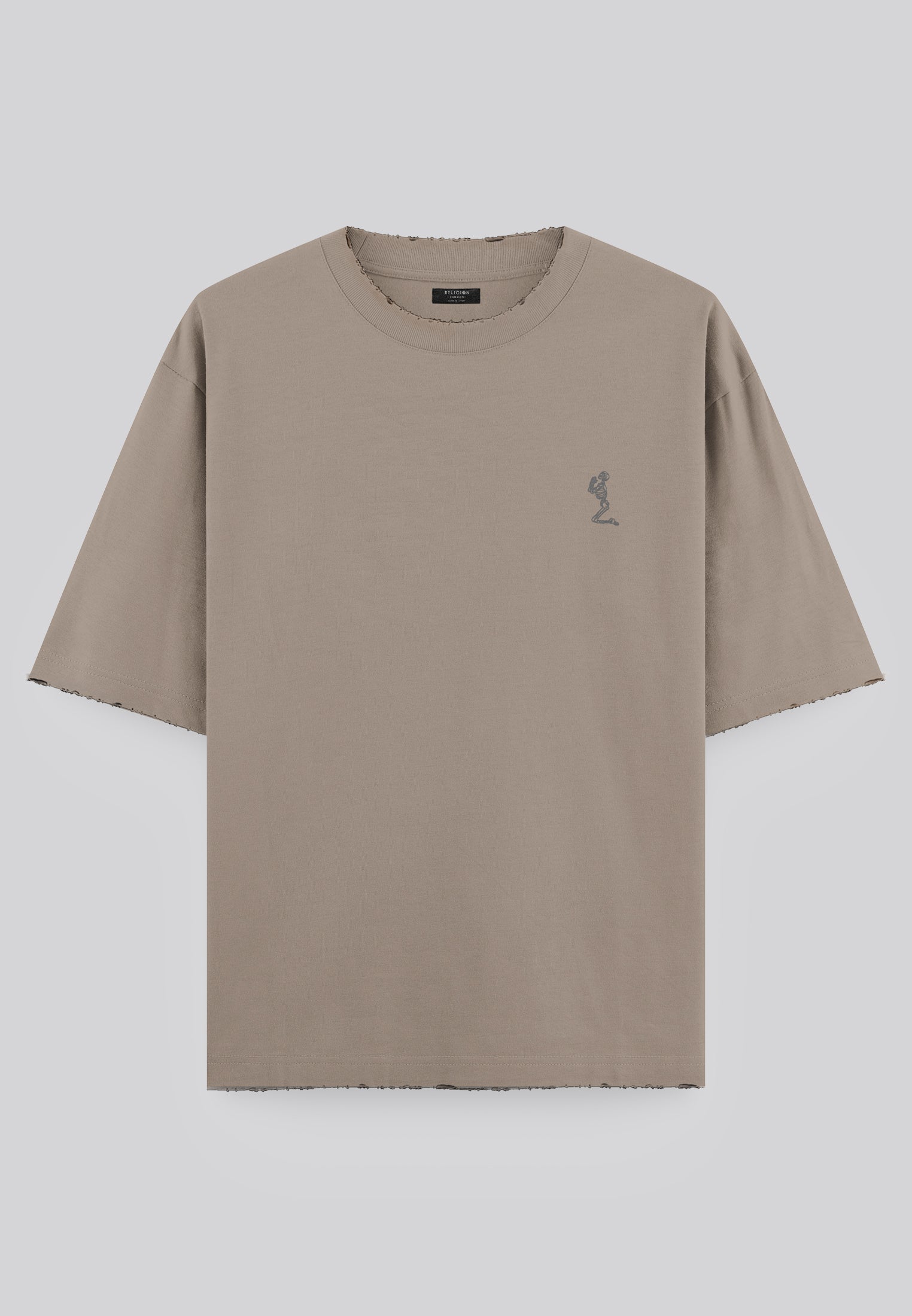 BATTLE DISTRESSED T-SHIRT FAWN