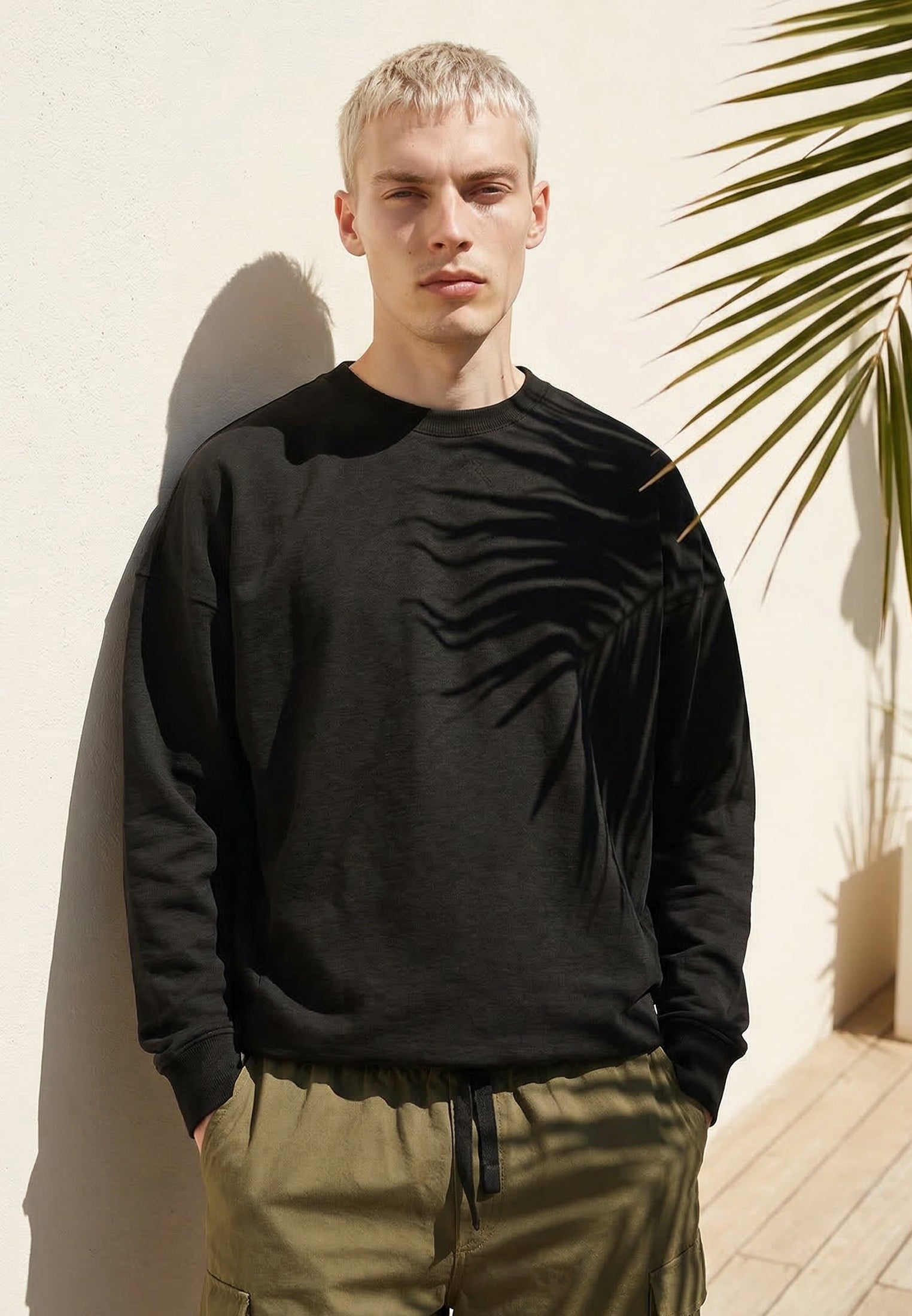 CROP BOX SWEAT BLACK