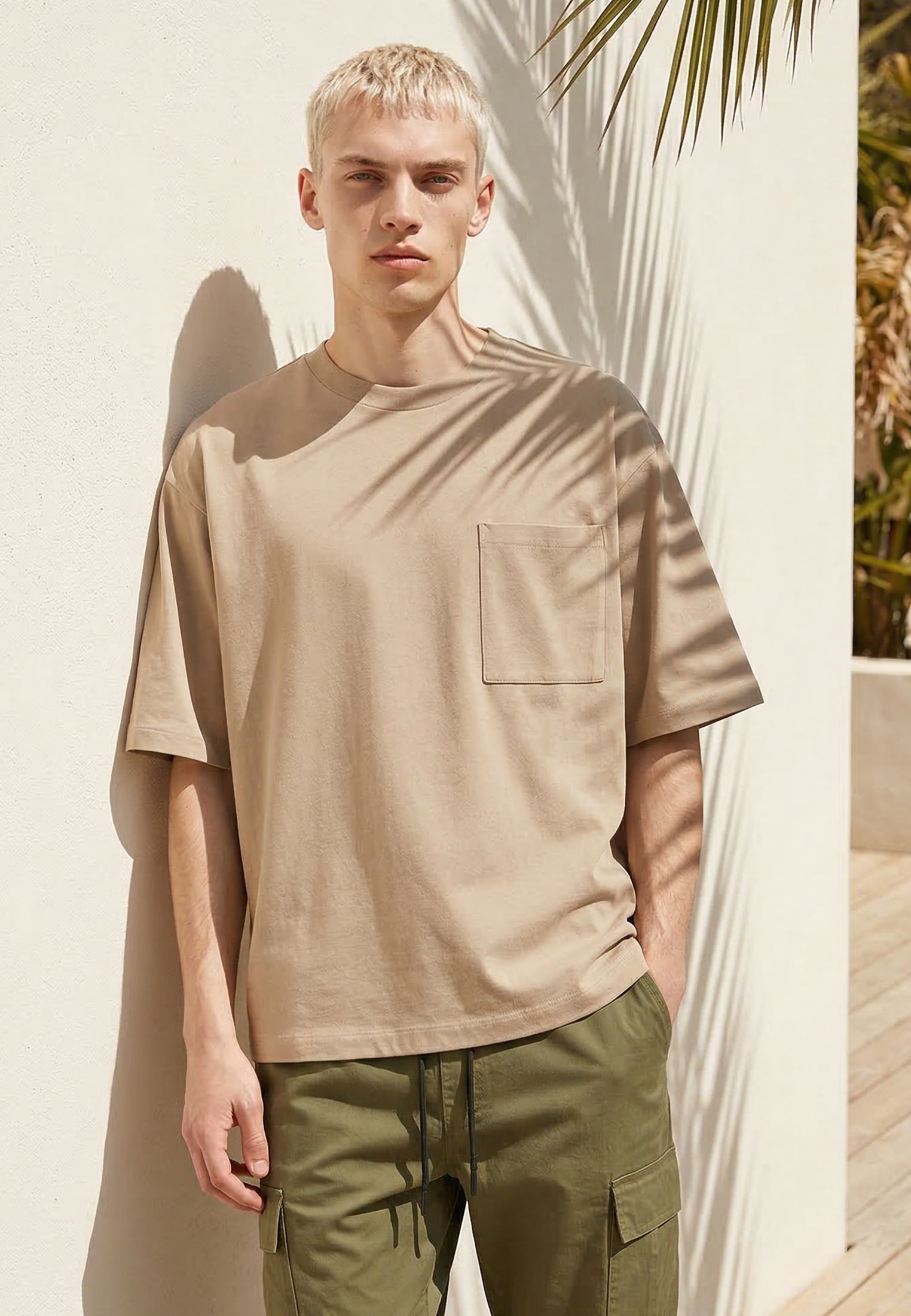 CROP BOX T-SHIRT KHAKI