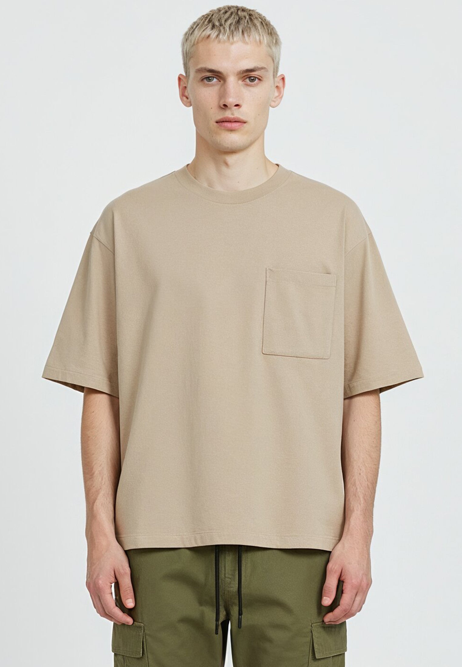 CROP BOX T-SHIRT KHAKI