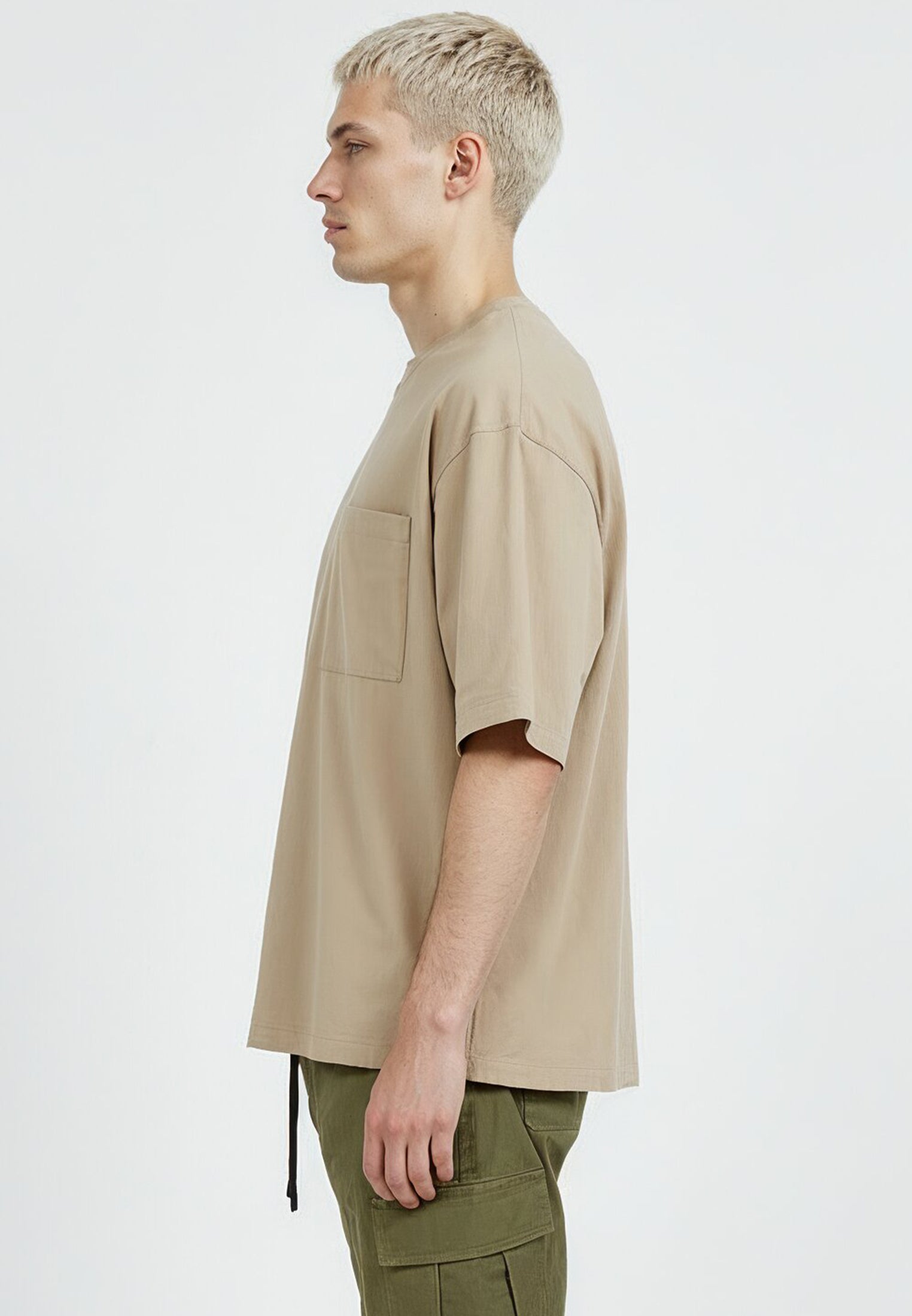 CROP BOX T-SHIRT KHAKI