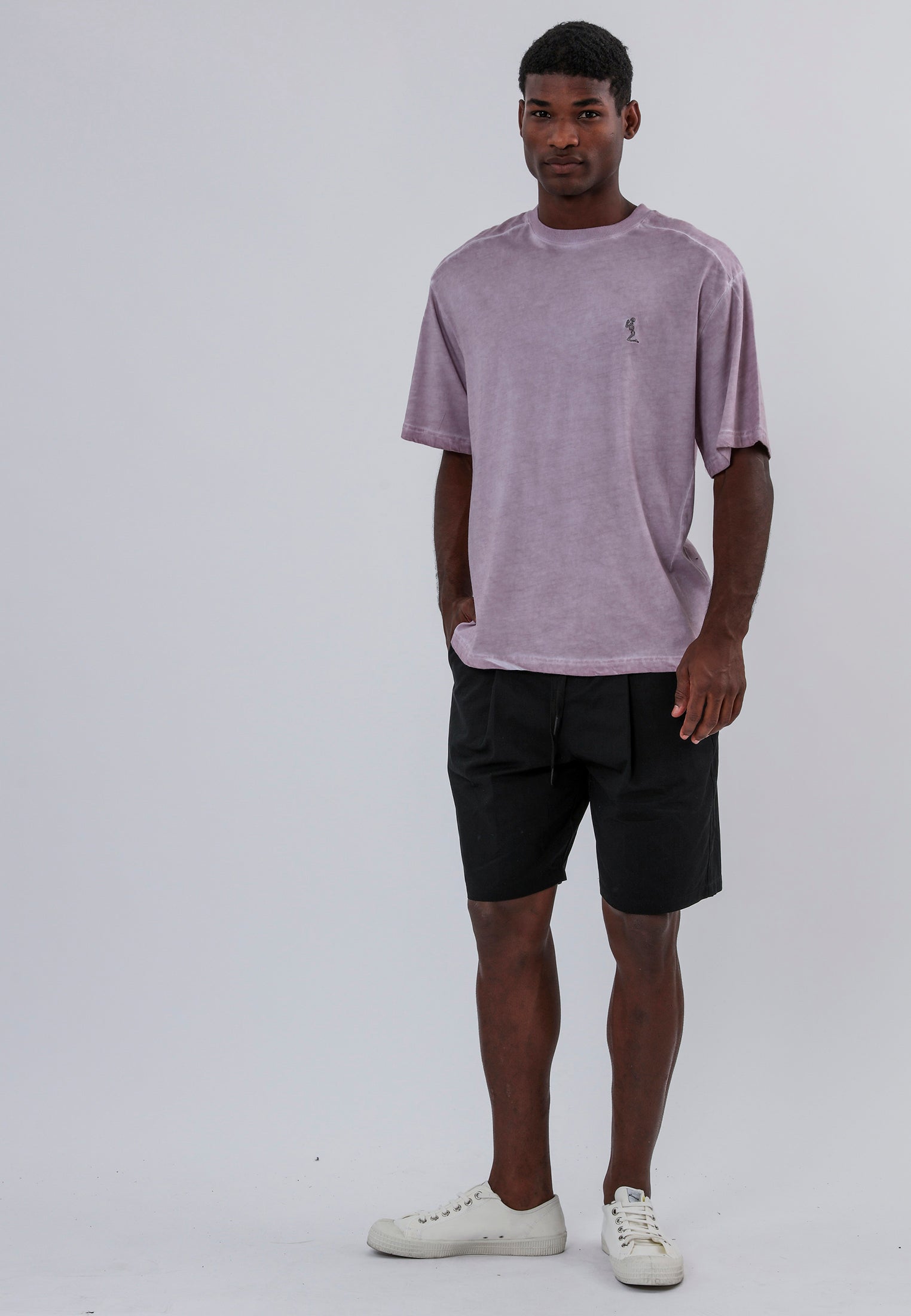 OIL WASH T-SHIRT LAVENDER