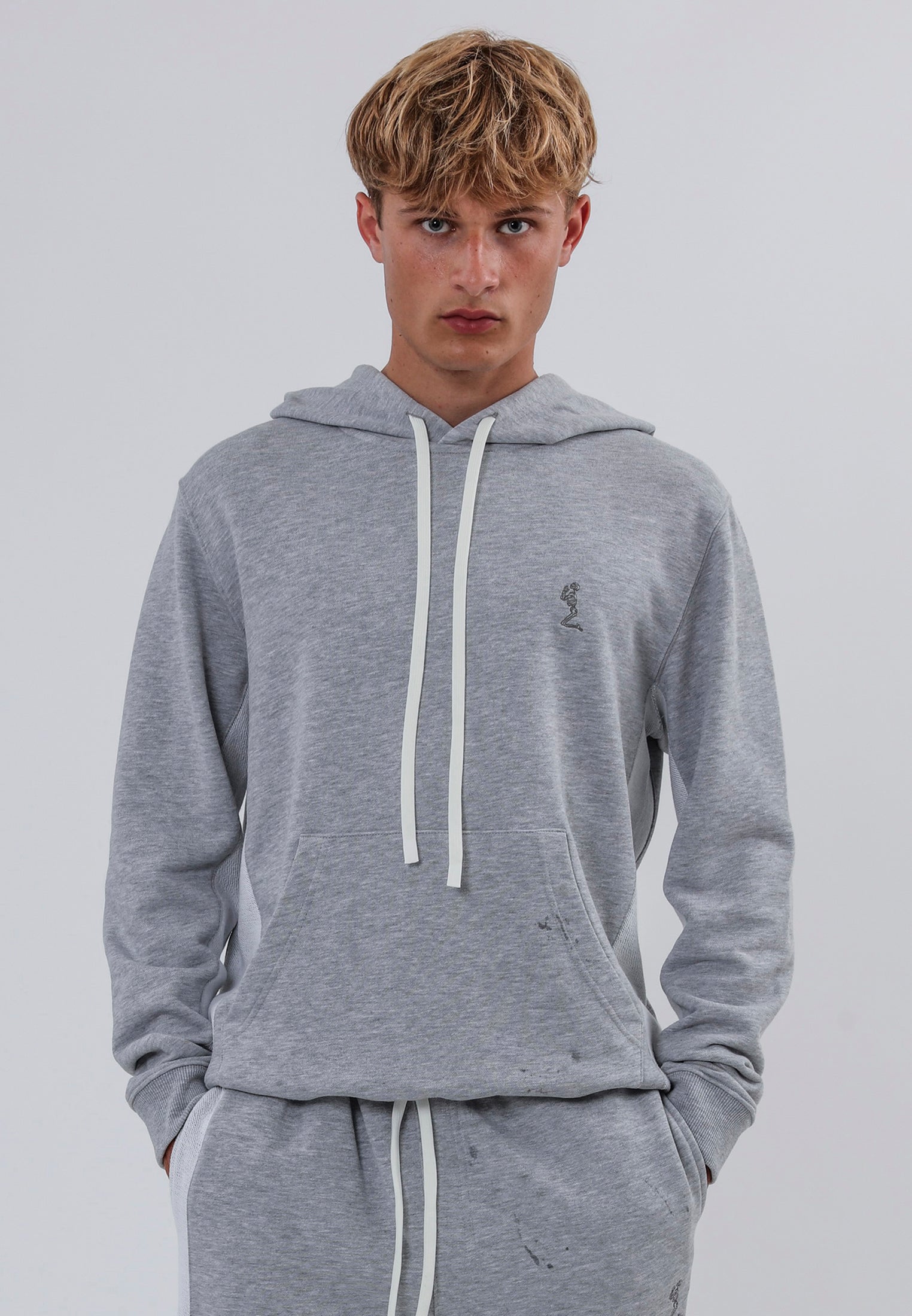 REVERSE HOODIE GREY MARL