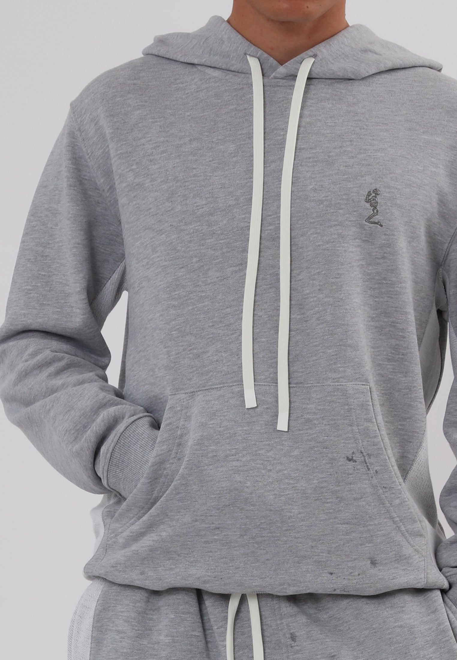 REVERSE HOODIE GREY MARL