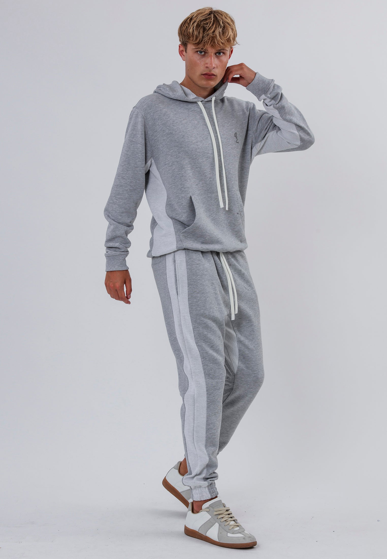 REVERSE HOODIE GREY MARL