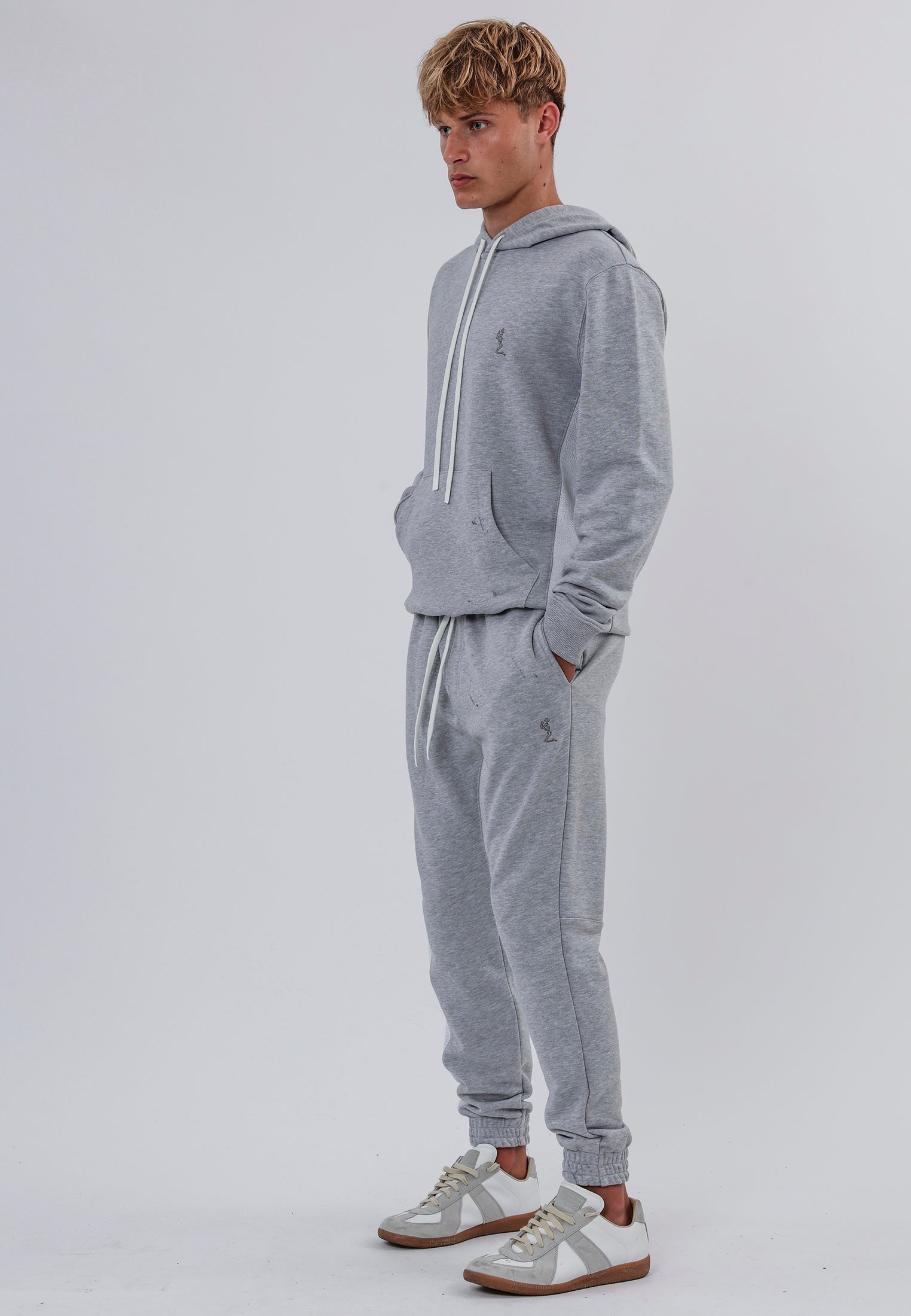 REVERSE HOODIE GREY MARL