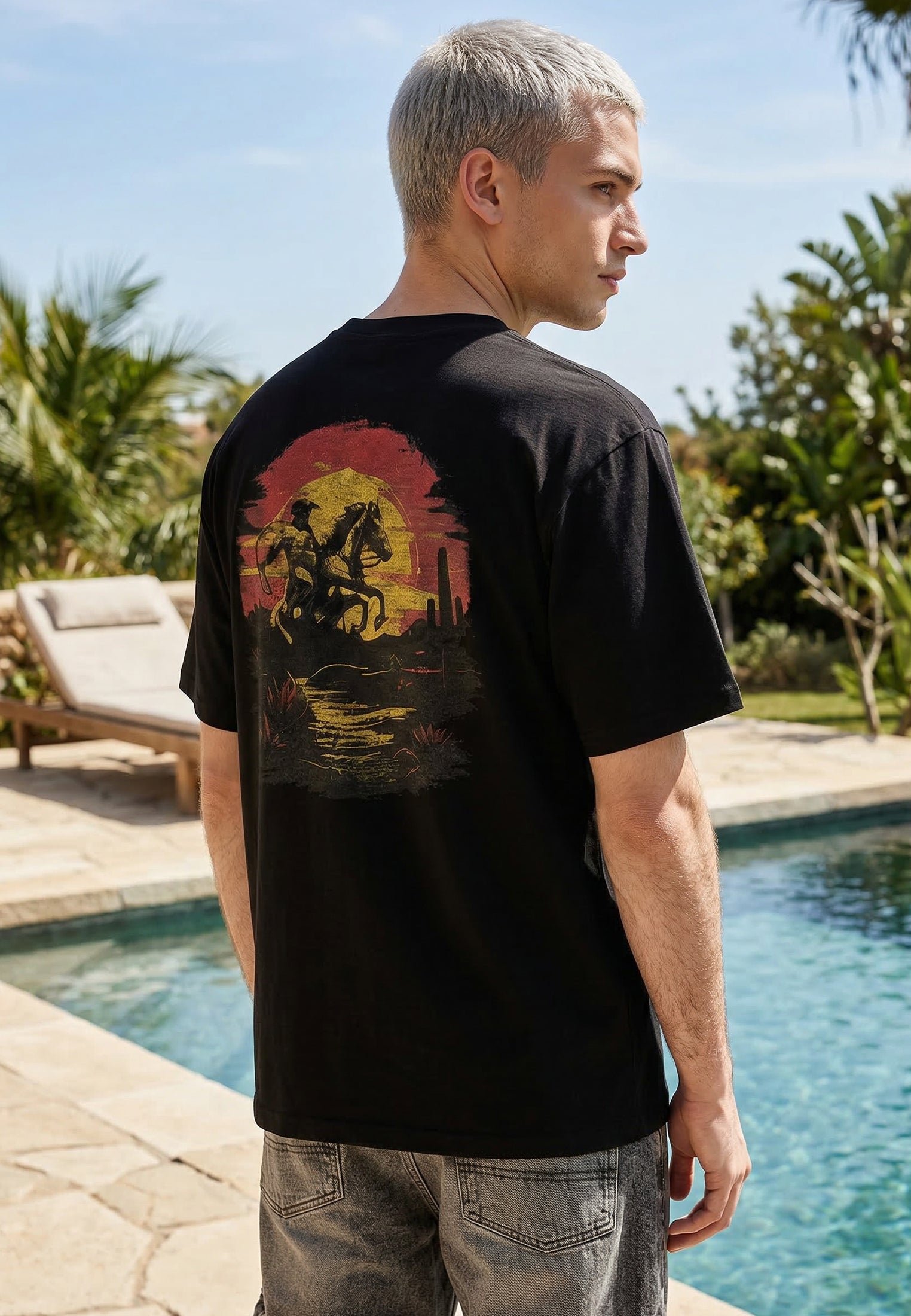 BORN TO RIDE T-SHIRT BLACK