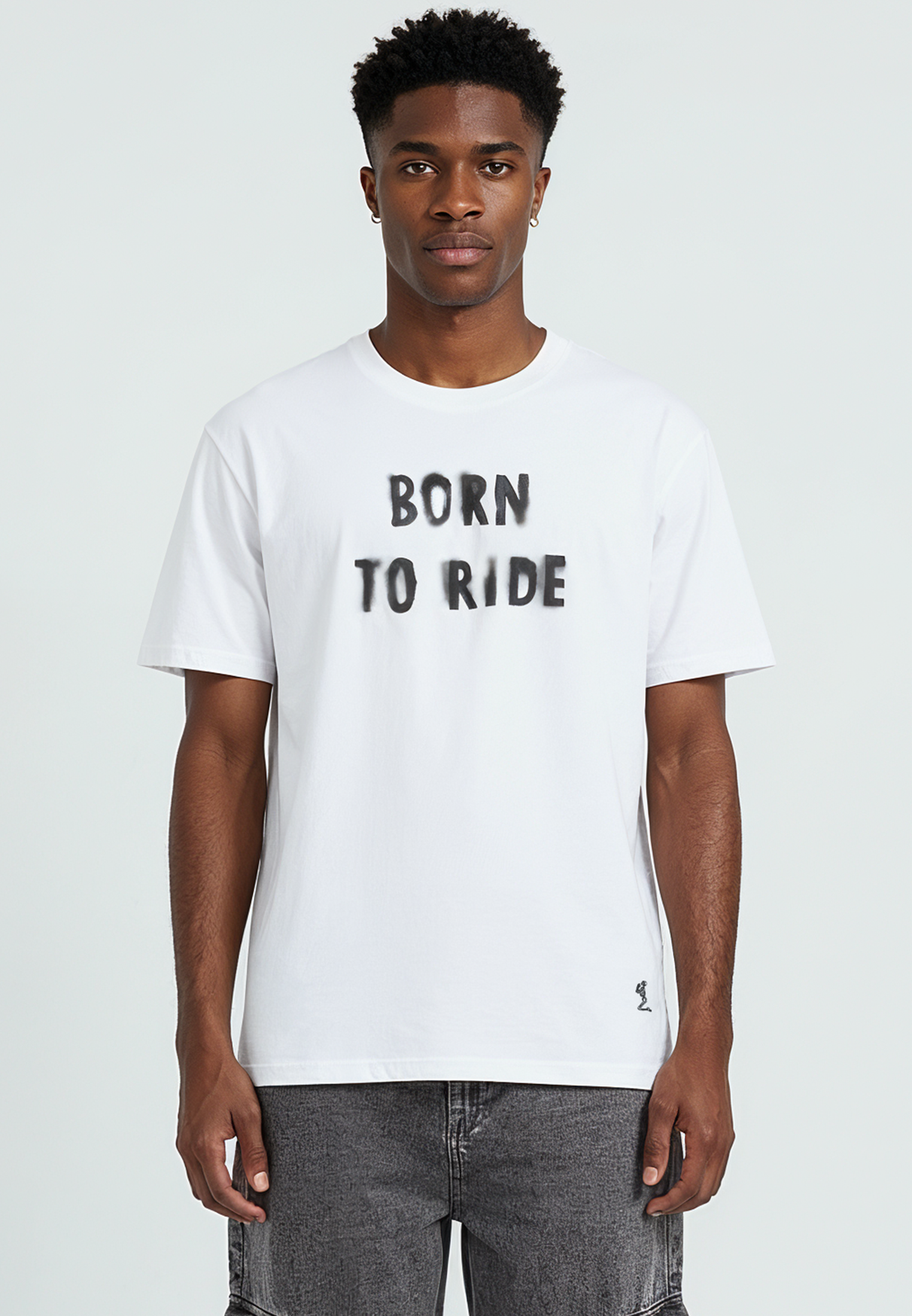 BORN TO RIDE T-SHIRT WHITE