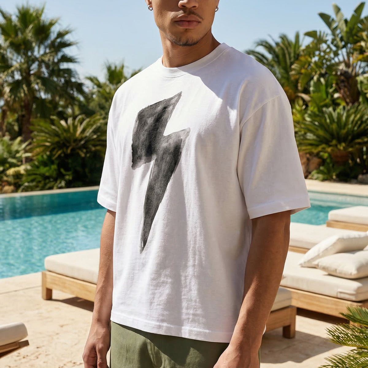 BOLT BOXY T-SHIRT WHITE, view 2