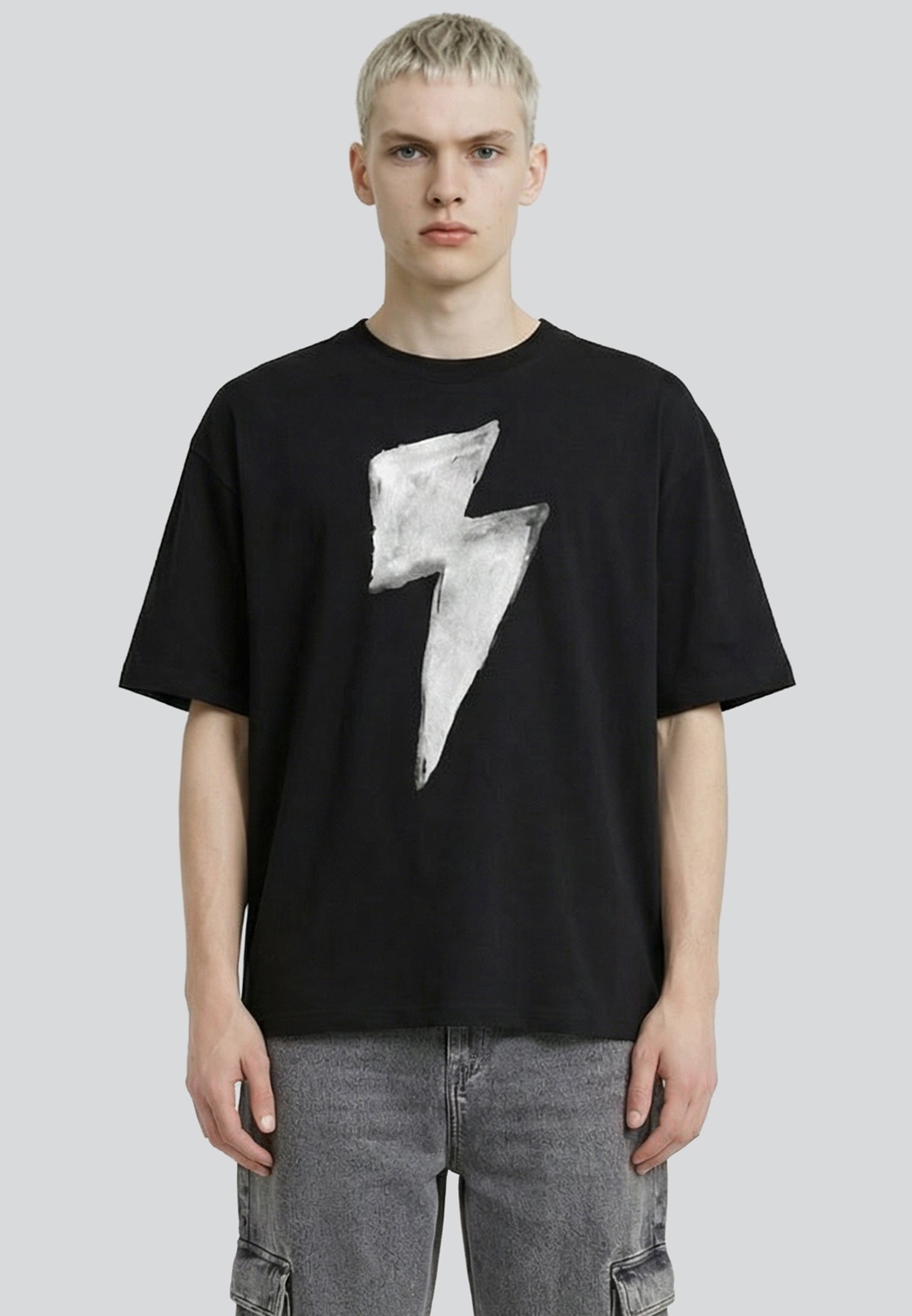 BOLT CROP T-SHIRT BLACK