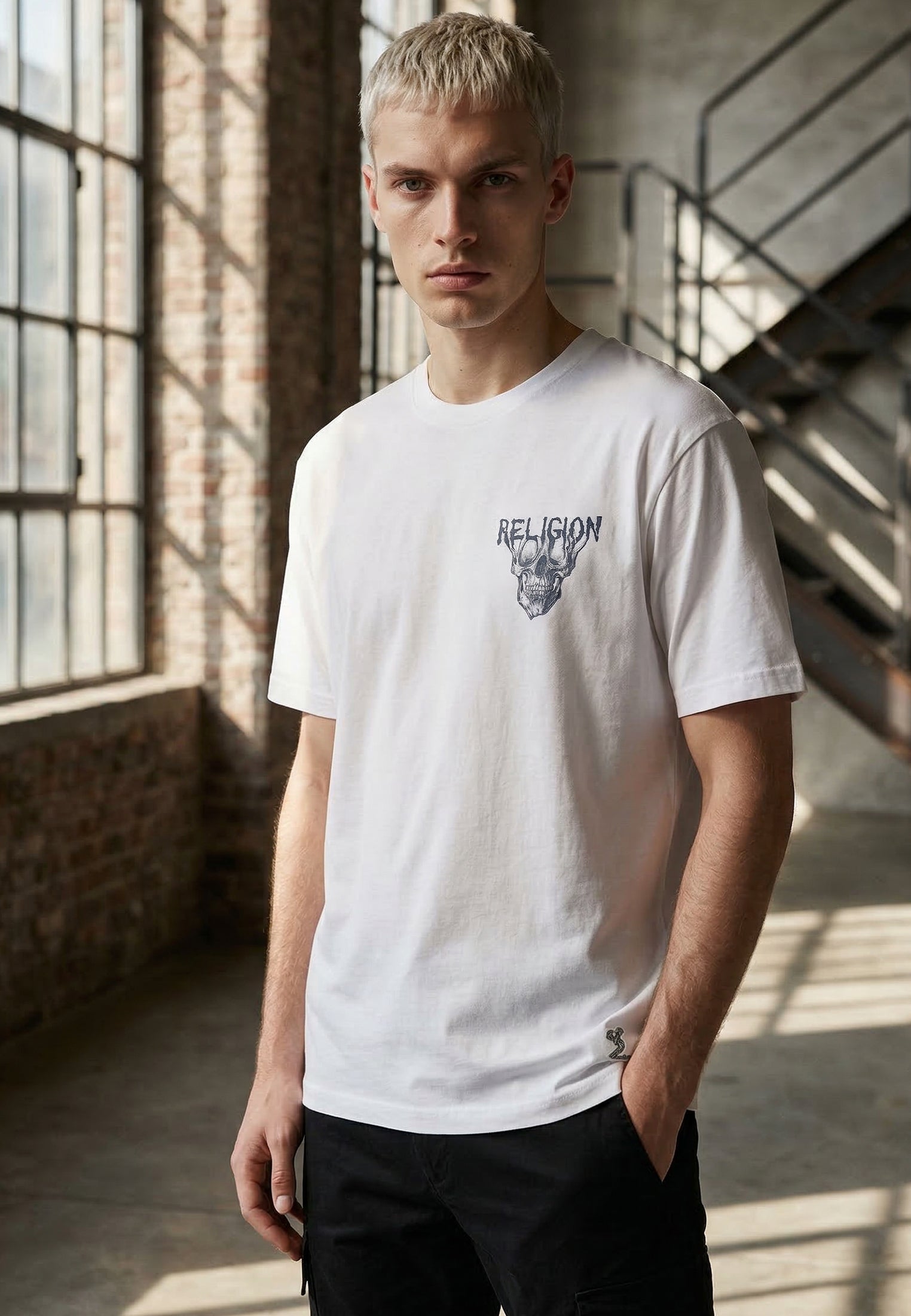 DRIPPING SKULL T-SHIRT WHITE