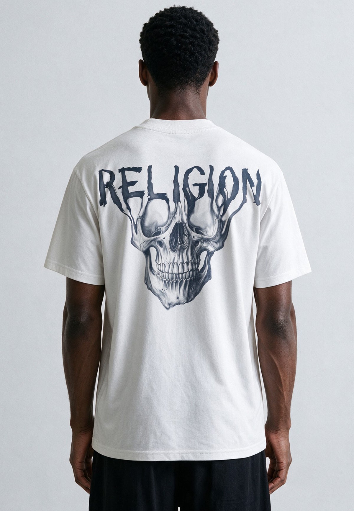 DRIPPING SKULL T-SHIRT WHITE