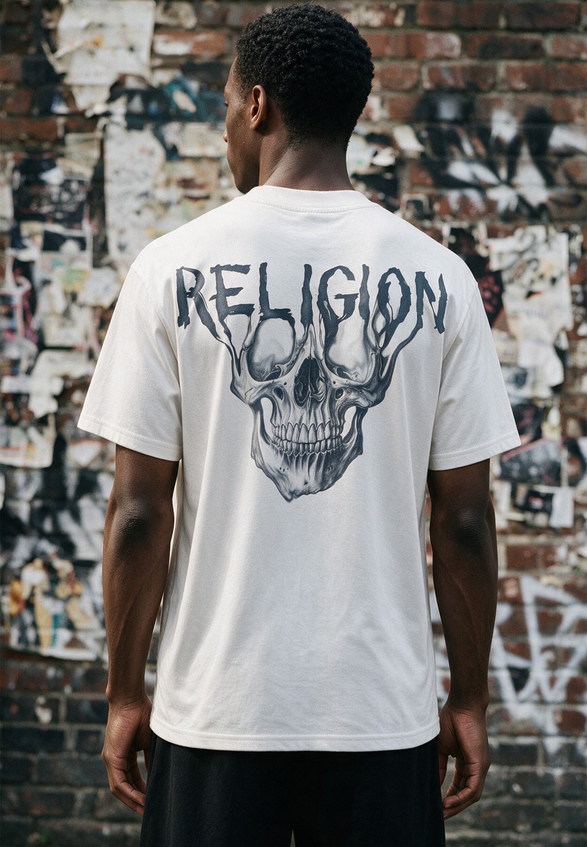 DRIPPING SKULL T-SHIRT WHITE