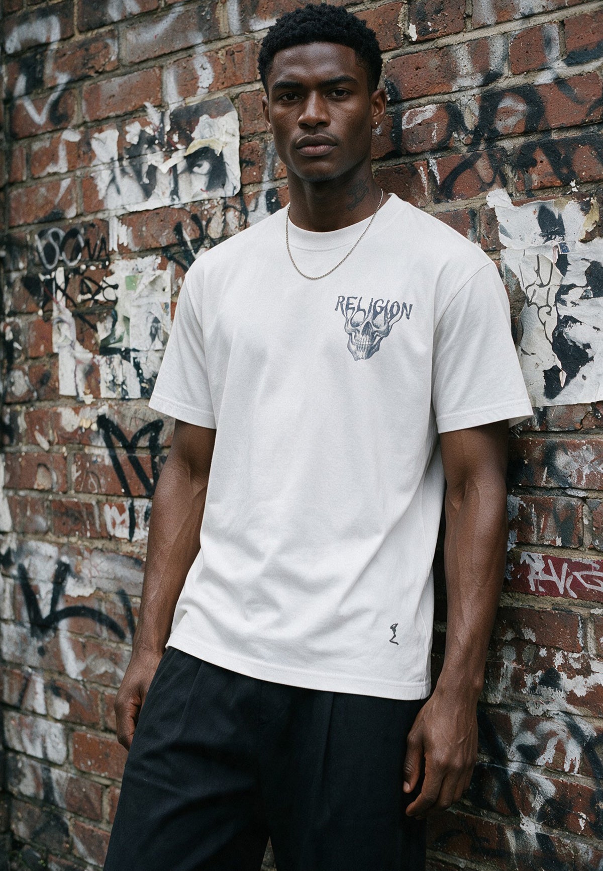 DRIPPING SKULL T-SHIRT WHITE