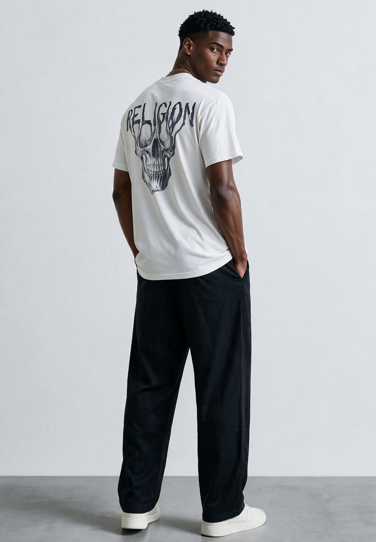 DRIPPING SKULL T-SHIRT WHITE