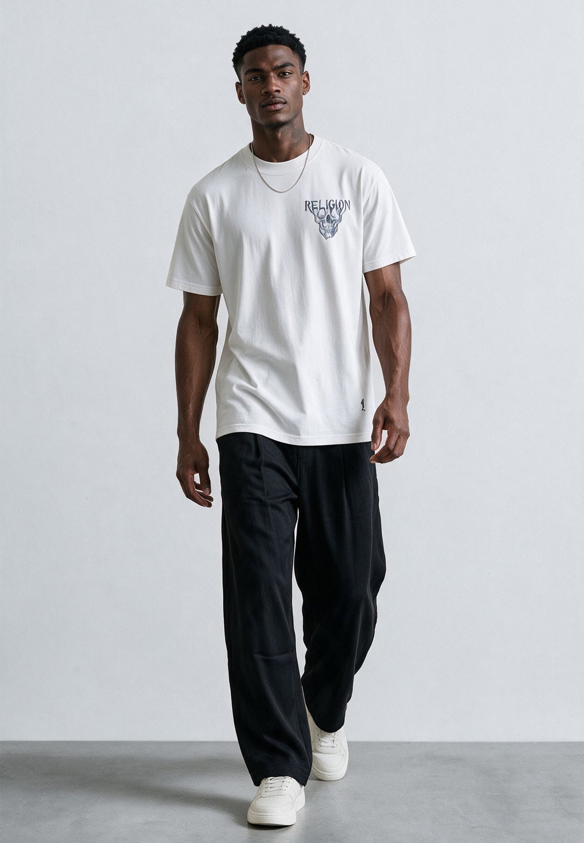 DRIPPING SKULL T-SHIRT WHITE