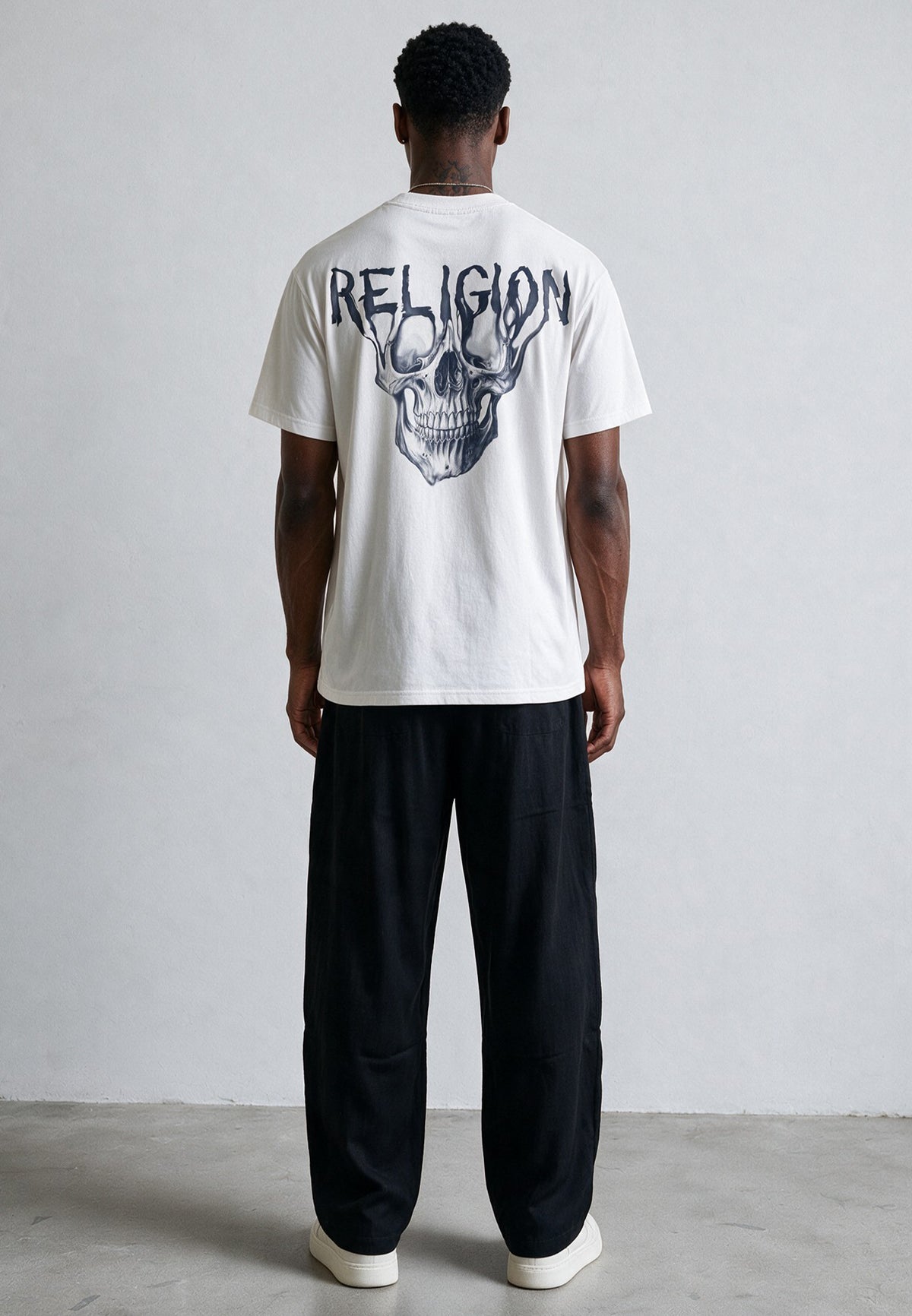 DRIPPING SKULL T-SHIRT WHITE